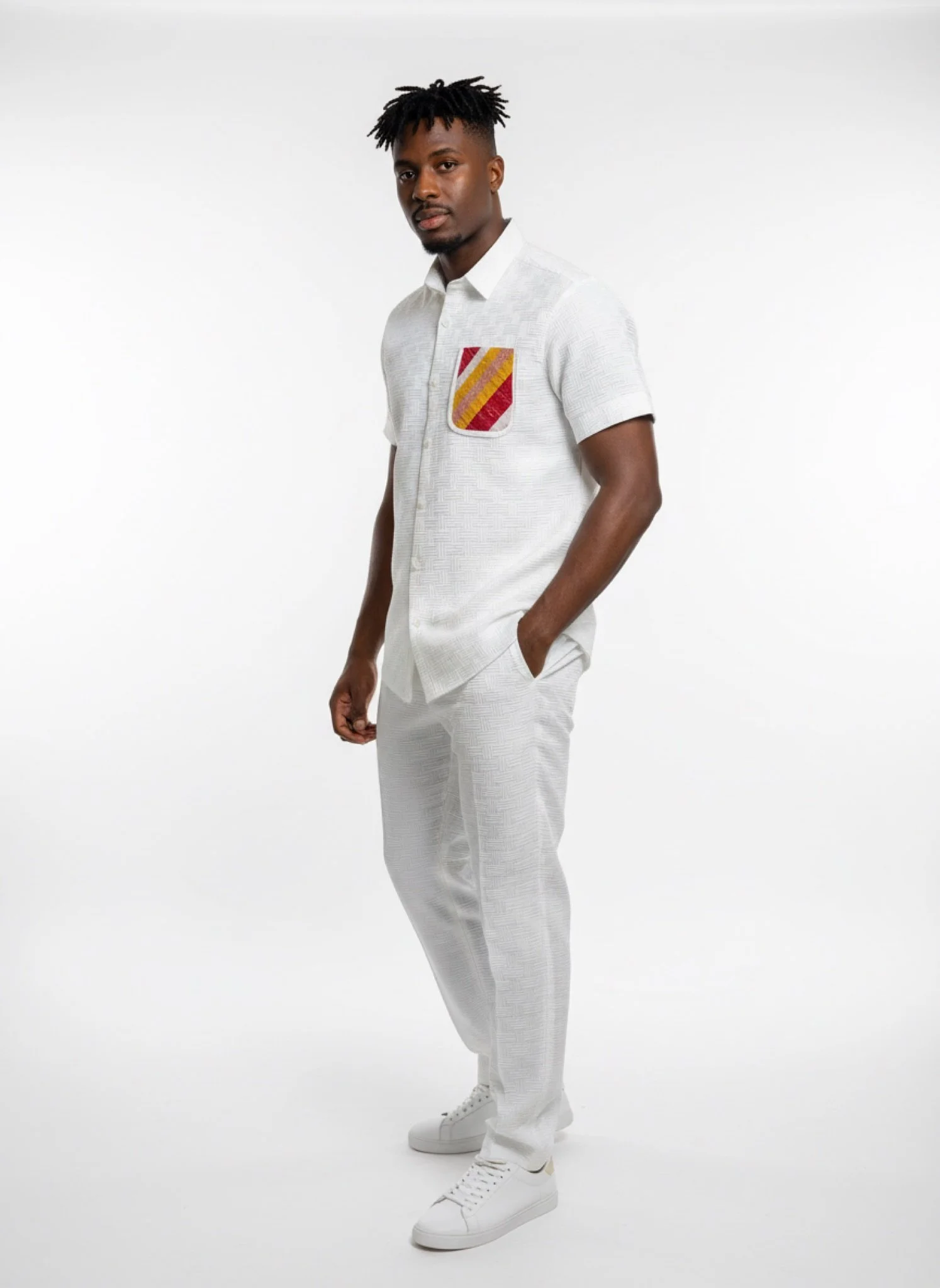 Gold in Pocket Set - Men’s African-Inspired Outfit Set (US Men’s Size Large)