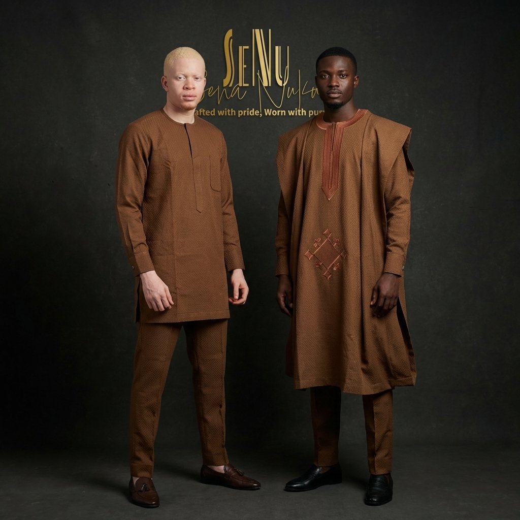Earth Amethyst Ensemble 3-Piece Agbada Set Men’s African-Inspired Three-Piece Set (US Men’s Size XLarge)