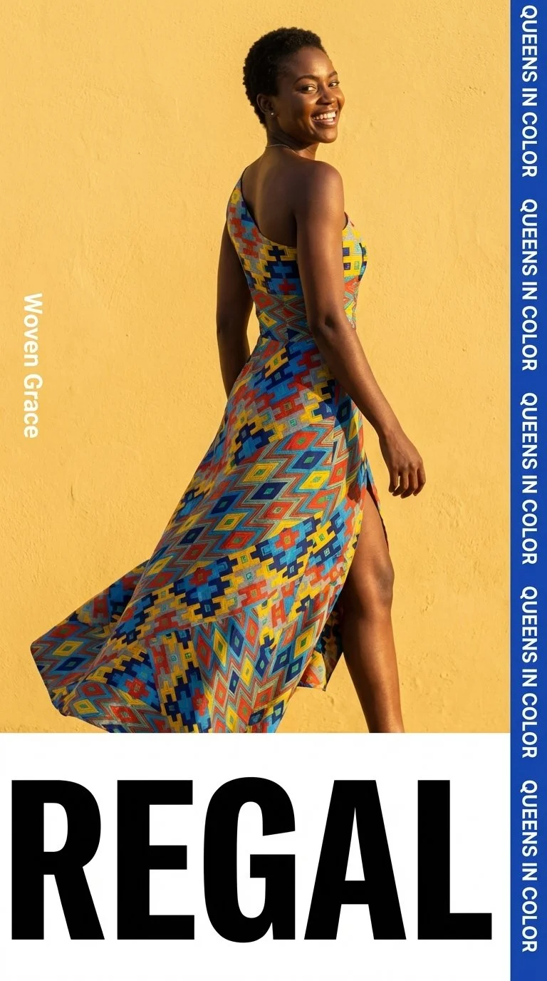 Dzidula Kente One Shoulder Gown - Women’s African-Inspired Outfit (US Women’s Size XXLarge)