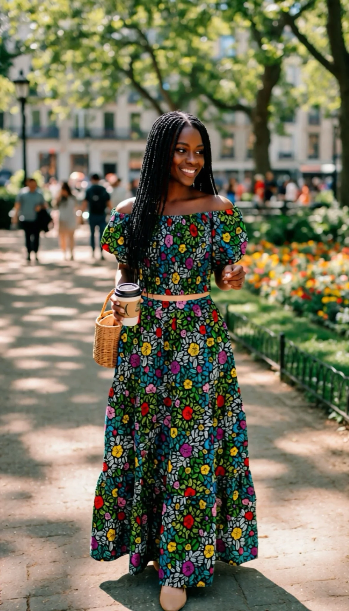 Garden Bloom Set - Women’s African-Inspired Outfit (US Women’s Size Large)