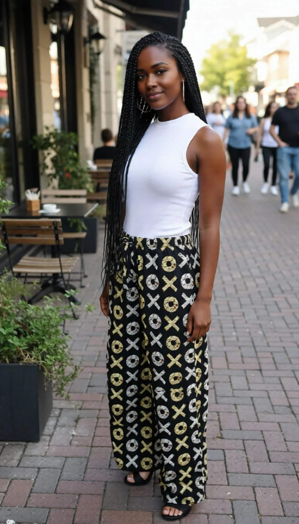 Nyanyɛ Luxe Palazzo Pants - African Print Wide-Leg Pants