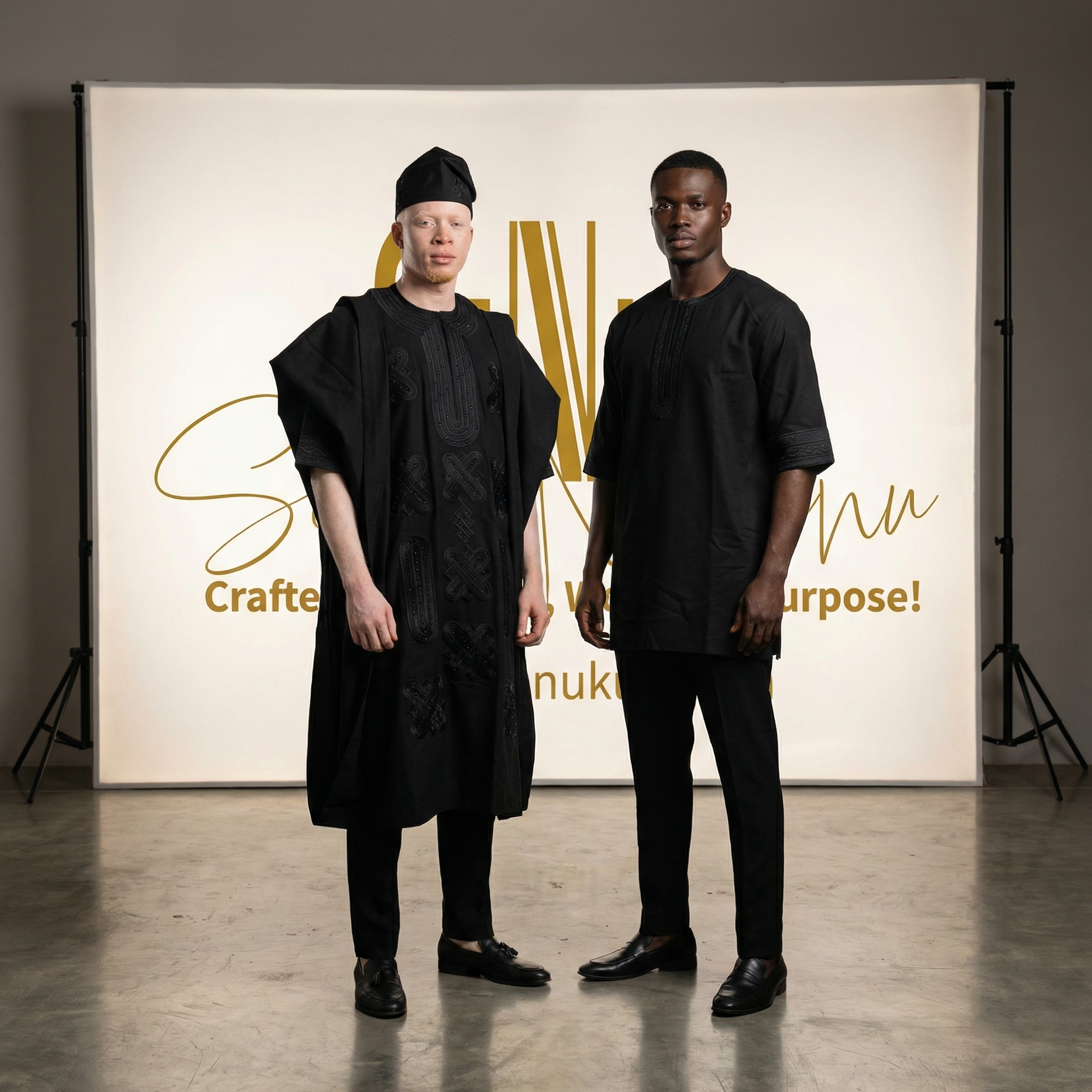 Eclipse of Kings Ensemble 4-Piece Agbada Set - Men’s African-Inspired Four-Piece Set (US Men’s Size XXLarge)