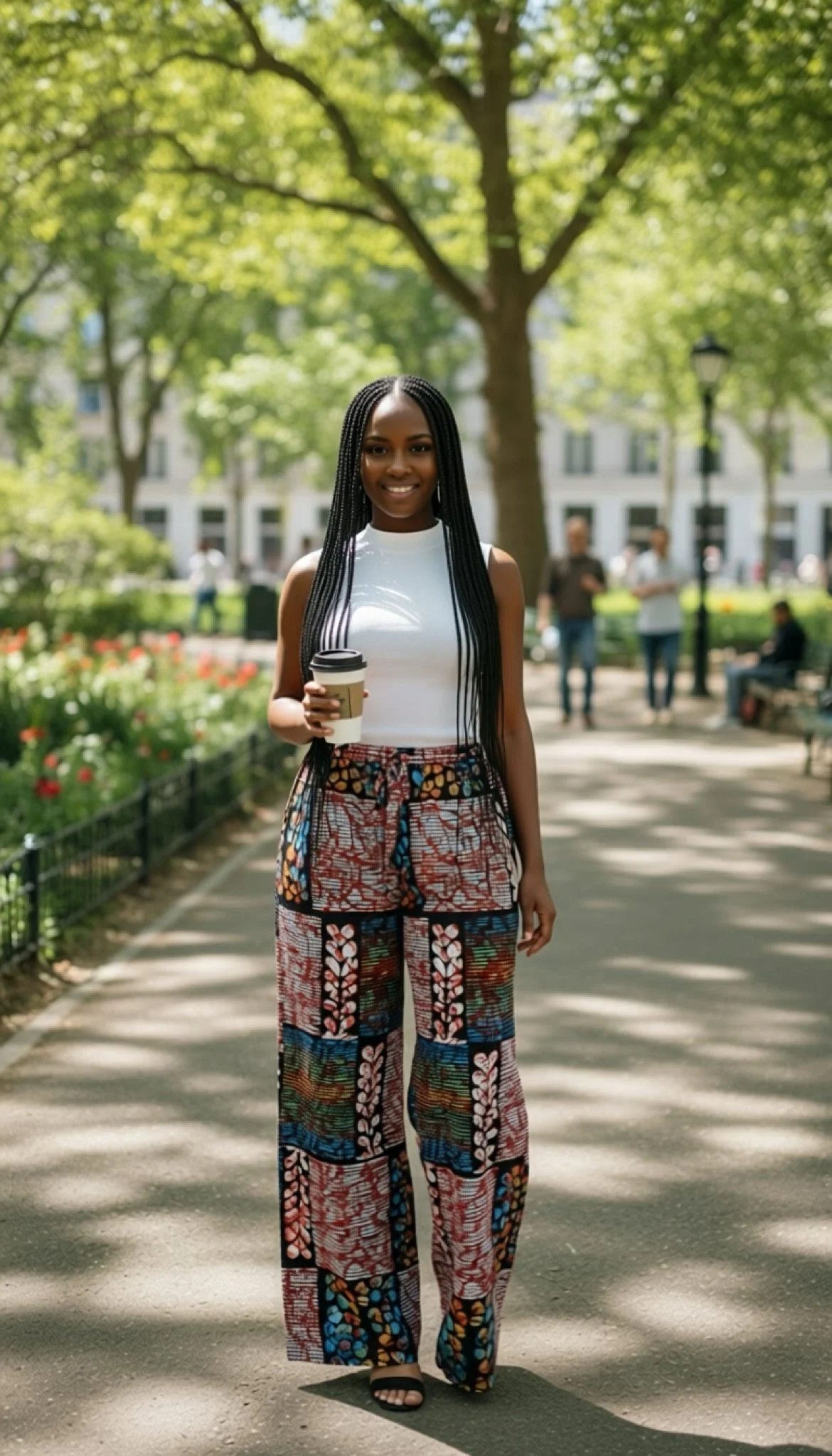 Soul Mosaic Palazzo Pants - African Print Wide-Leg Pants