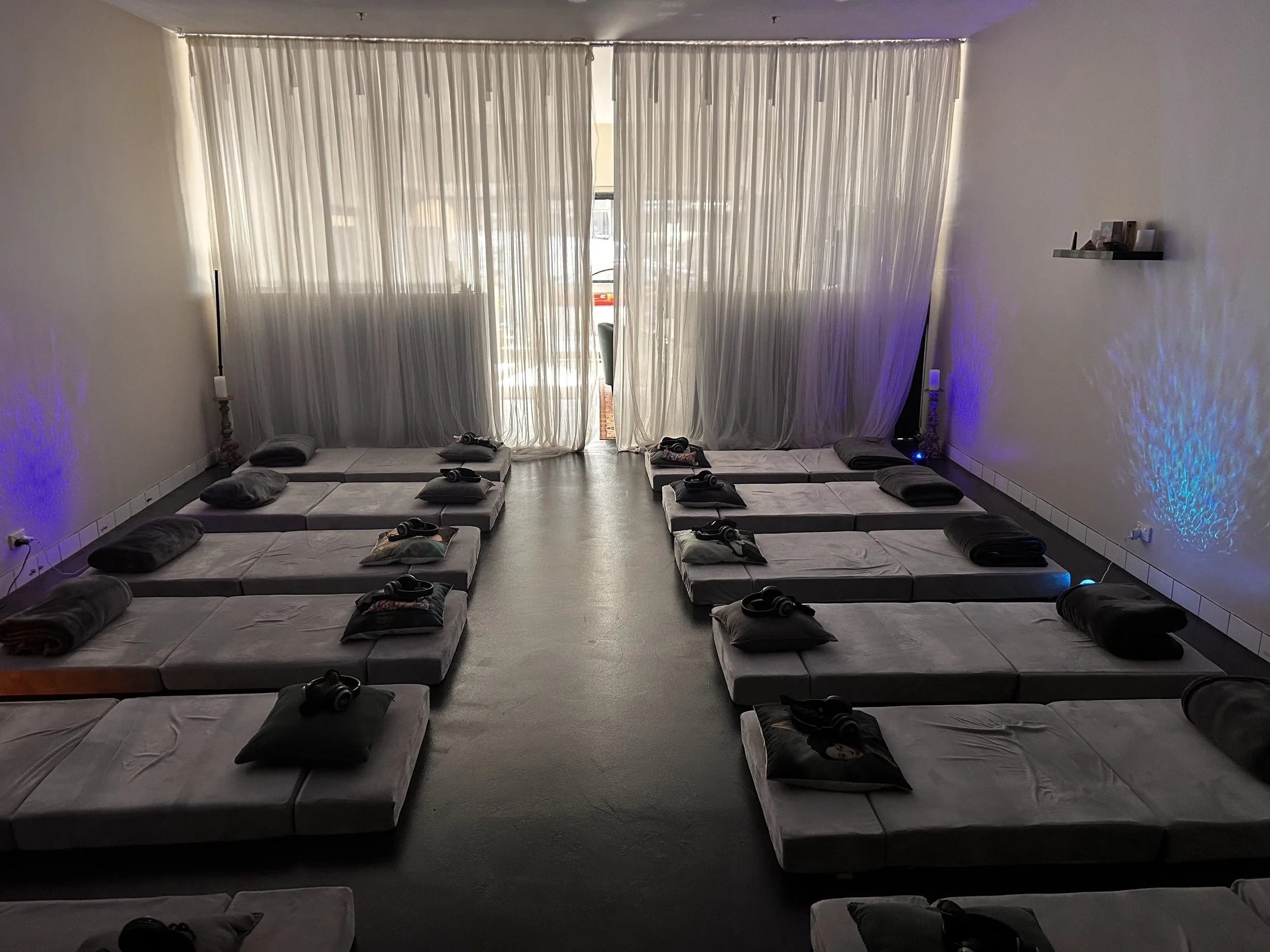 The breathwork room for Kora Wellness in Port Kembla, Illawarra.