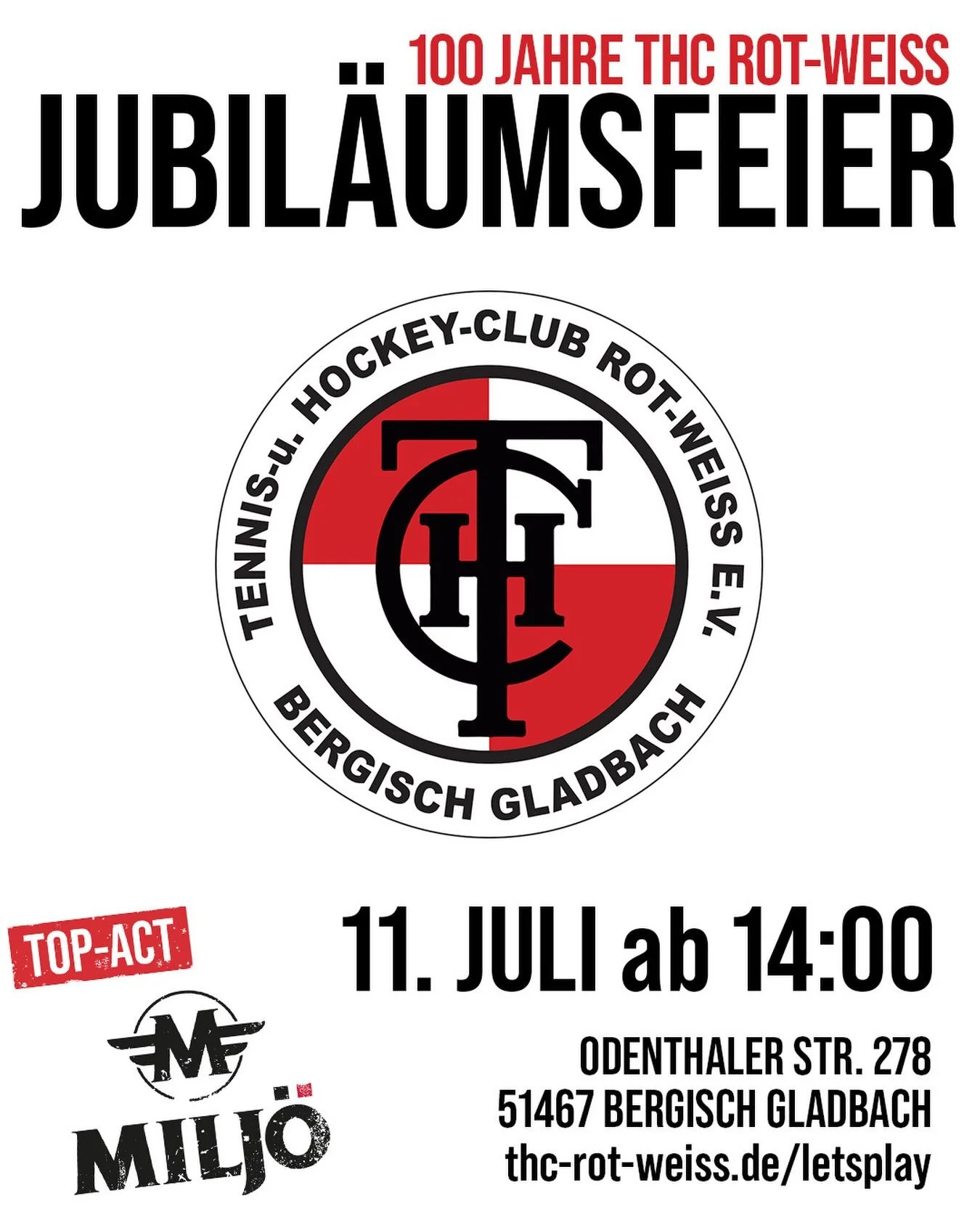Bald ist es soweit! Wir haben ein mega Programm auf die Beine gestellt: Show-Match mit Profis, Tennis und Hockey ausprobieren, Milj&ouml; live auf der B&uuml;hne und nat&uuml;rlich Party bis der Oberschiedsrichter kommt. Seid dabei und bringt eure Fr