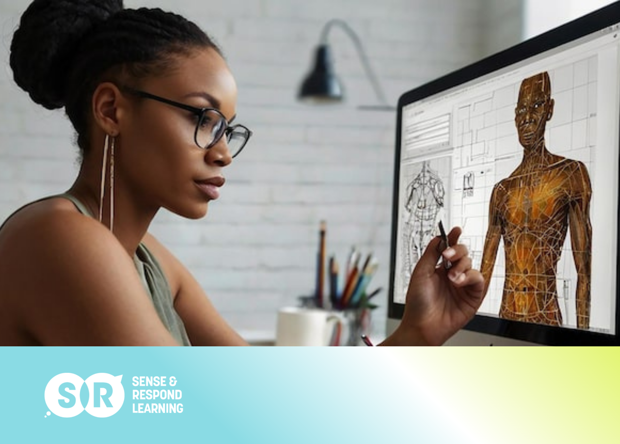 Designer sketching a low-fidelity wireframe prototype on paper