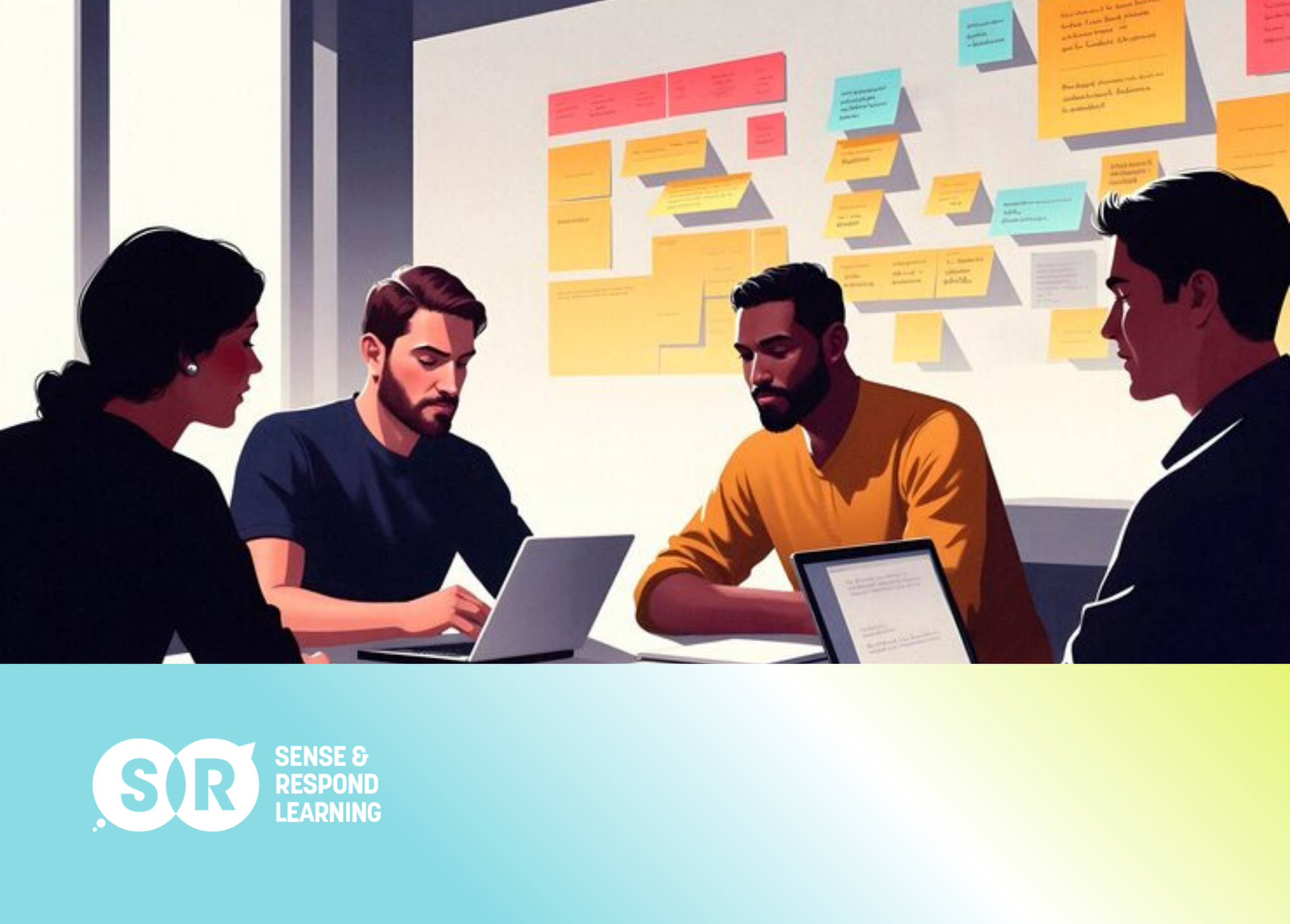 Team reviewing a Definition of Done checklist at a sprint board