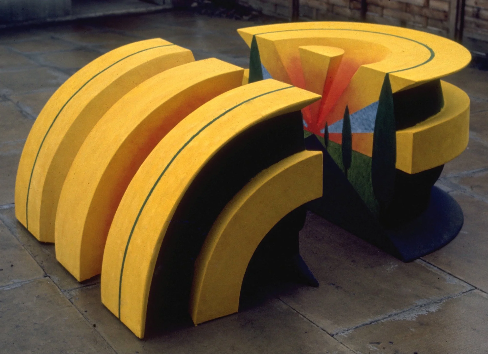 Forever. Wood, paint and flocking. 48' wide. 1968.