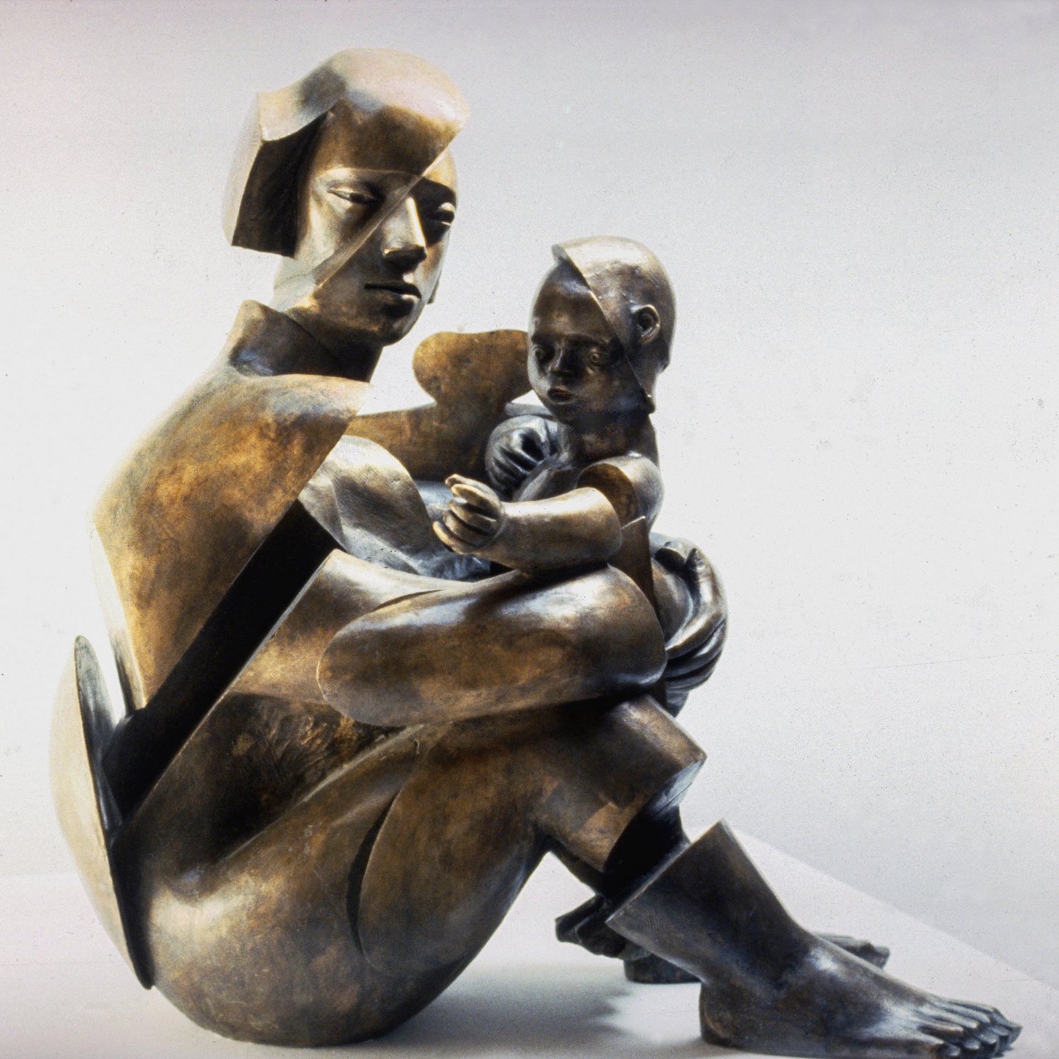 Sitting Holding Looking II. Bronze. 36' high. 1991.  Private Collection.