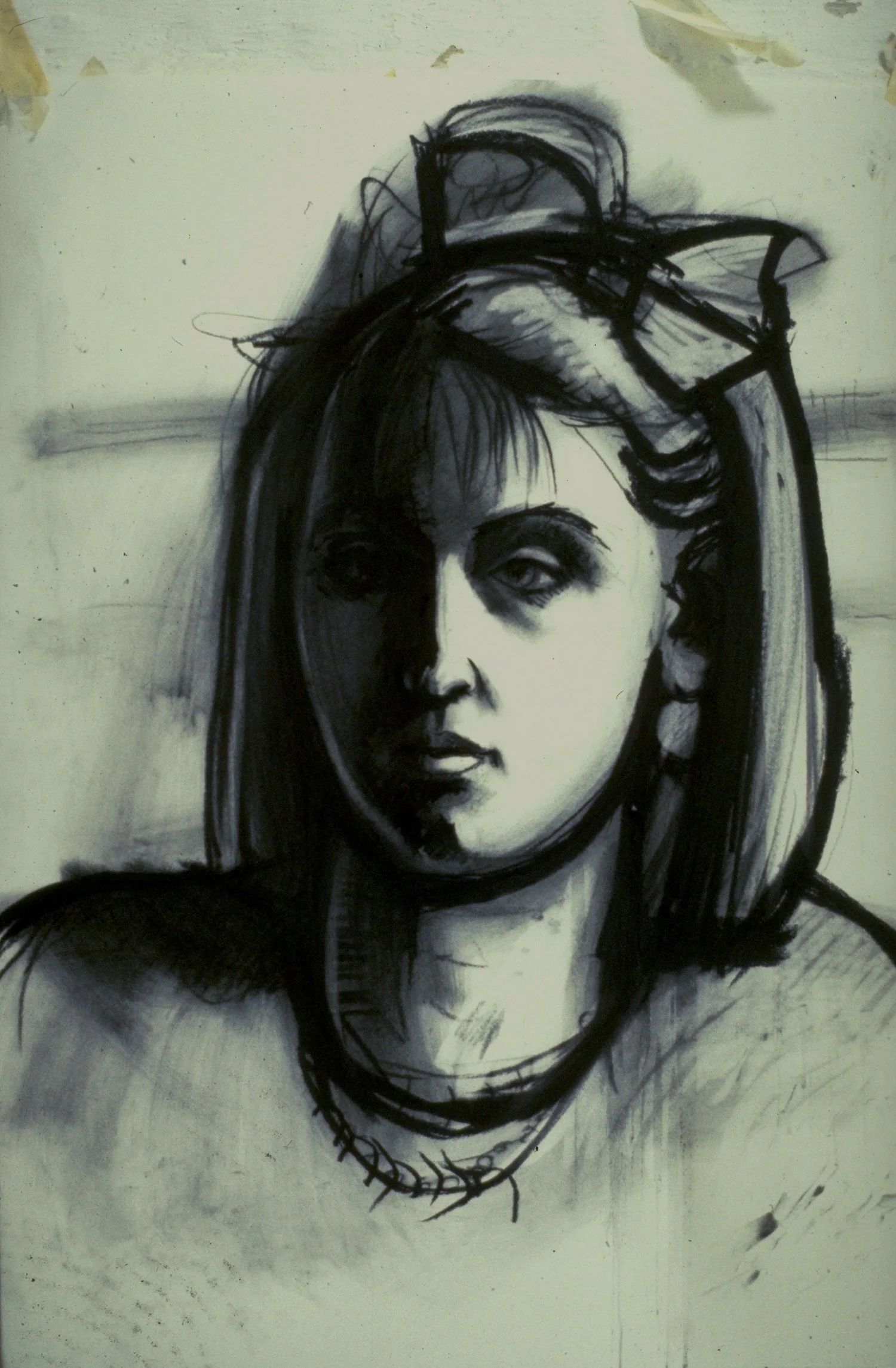 SW. Charcoal on Paper. 34' high. 1982.