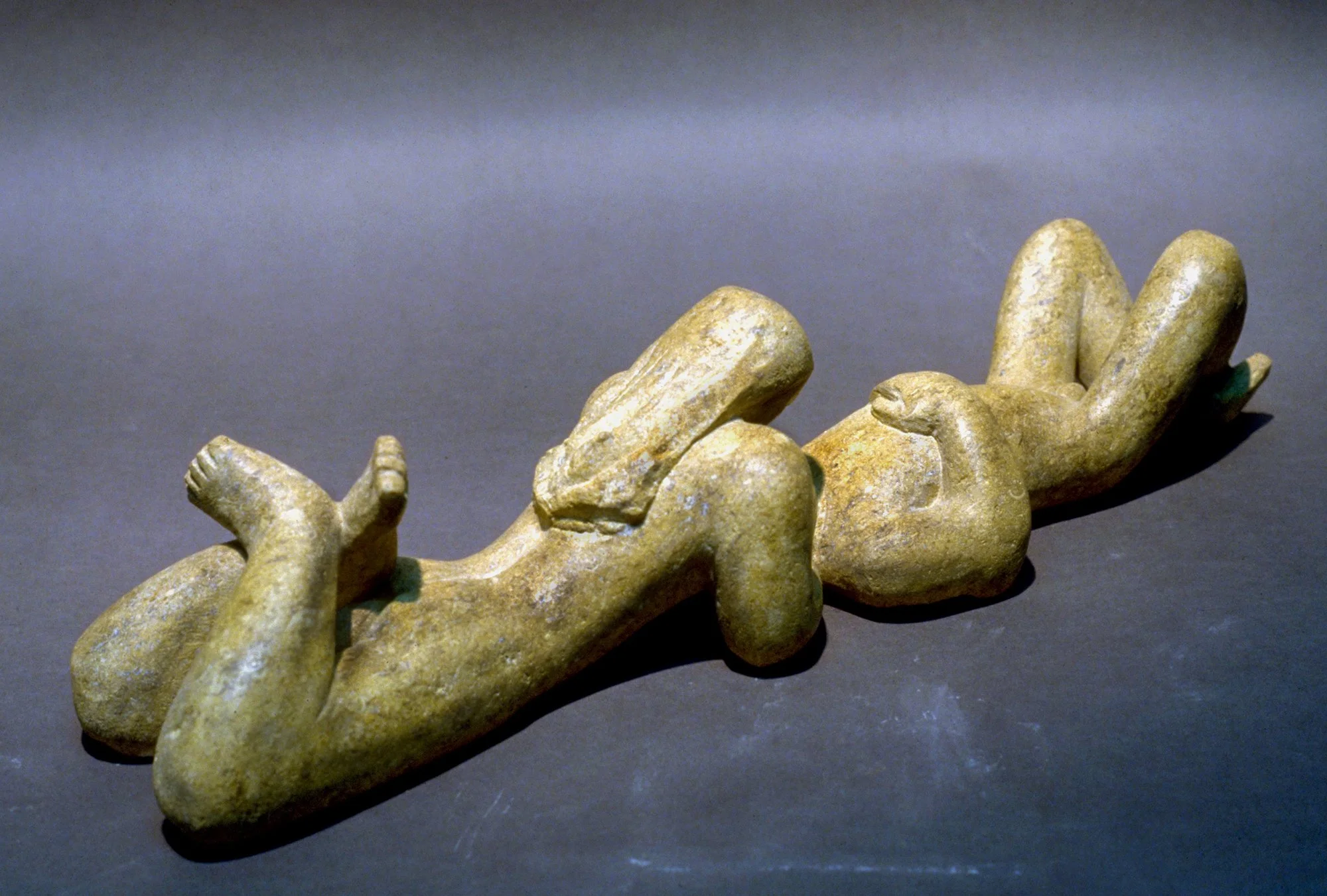 Long Stone Lovers. Ancaster Stone. 26 long. 1988. Private Collection.