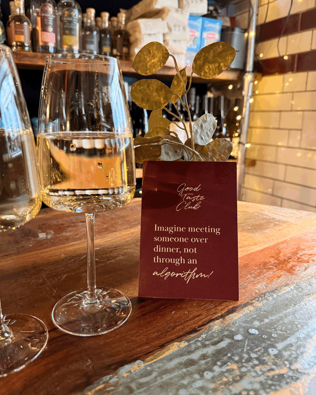 Imagine meeting someone over dinner not through an algorithm - the good taste club, york