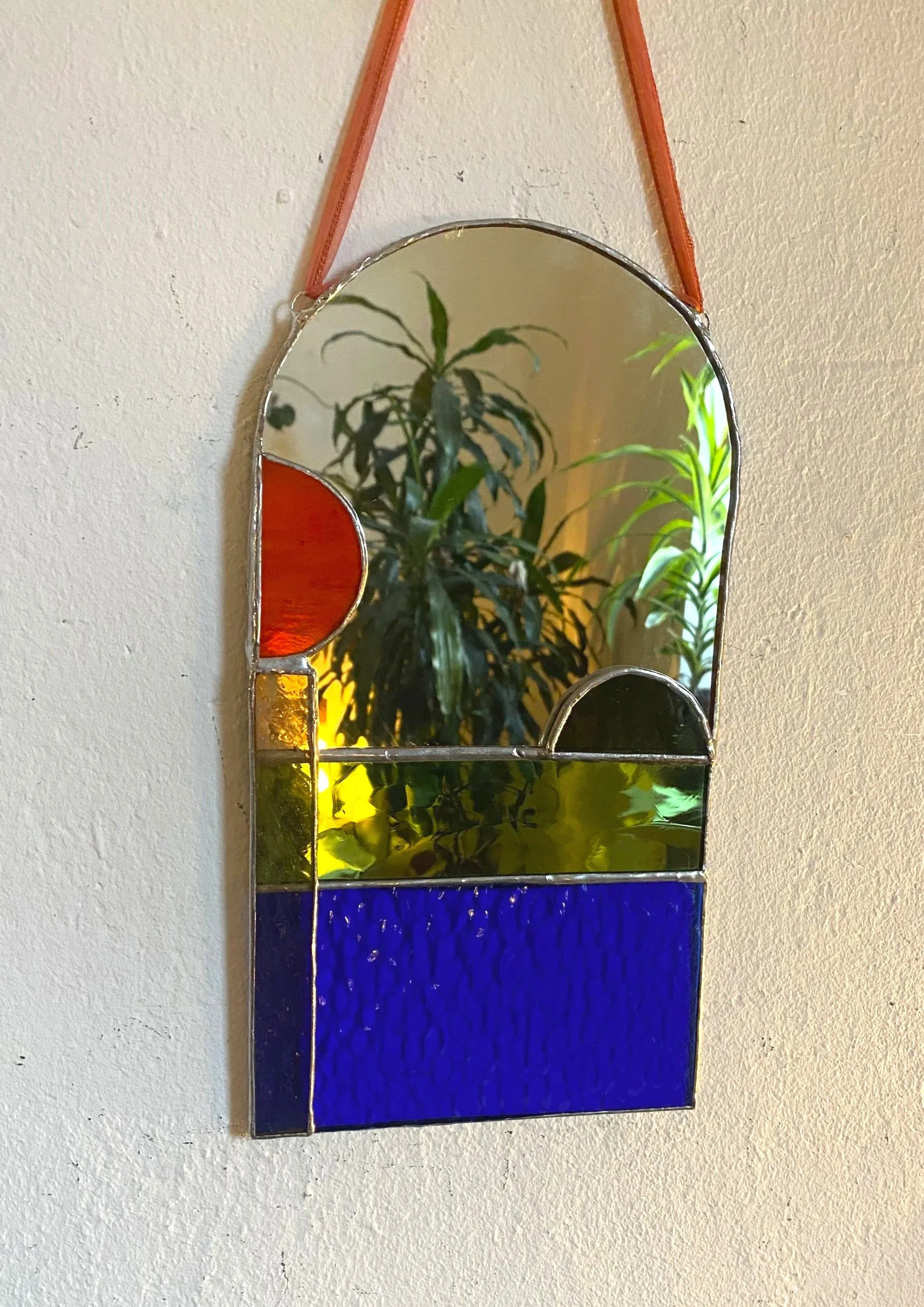 Buntglas-Wandspiegel Rundbogen 2