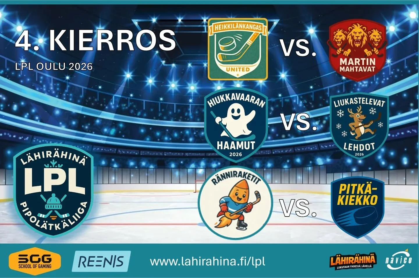 Se on sitten 4. kierros edess&auml;, kun t&auml;n&auml;&auml;n Heikkil&auml;nkangas United ja Hiukkavaaran Haamut saavat viimeisen 3. kierroksen matsin pakettiin. Viikonloppuna pakkasetkin hellitt&auml;v&auml;t hieman ja p&auml;&auml;st&auml;&auml;n 