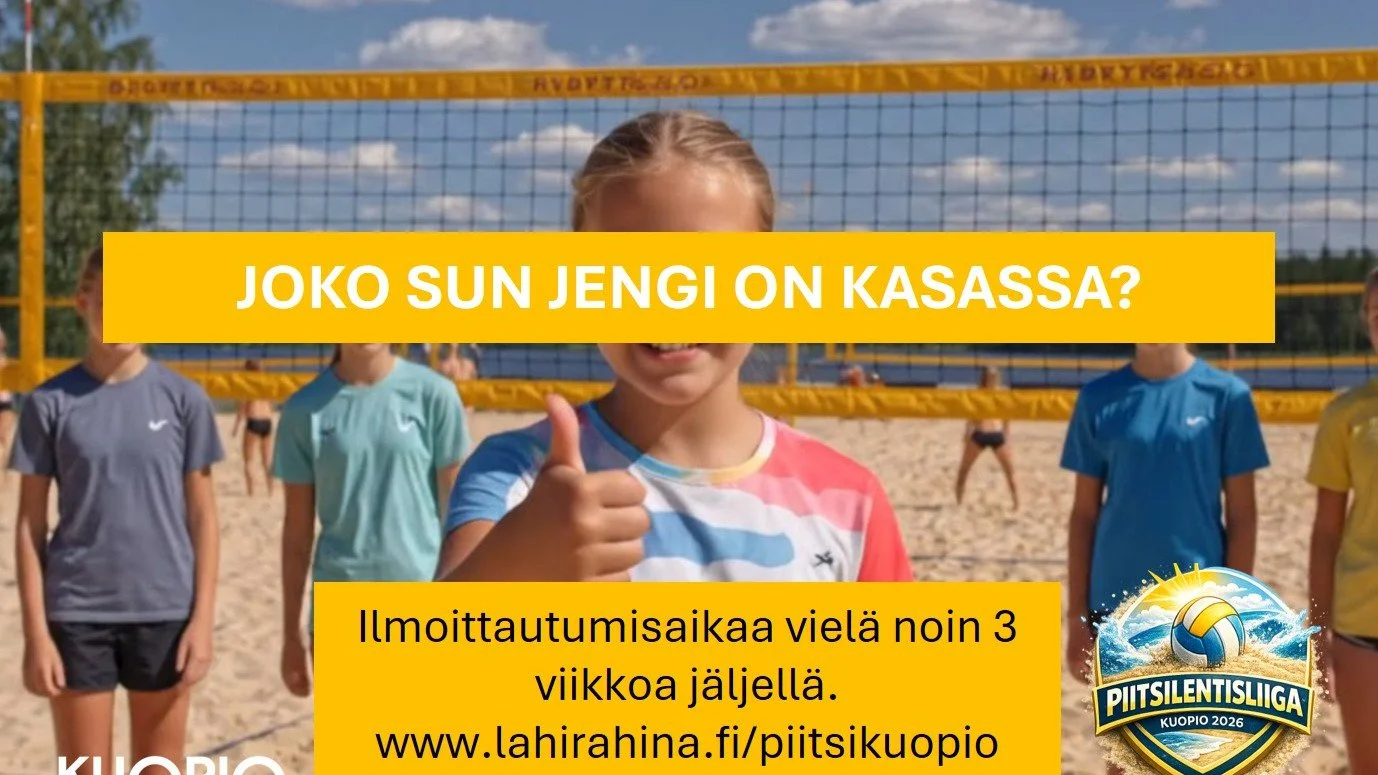 Nokka kohti kes&auml;&auml;! 

Oletko se sin&auml;, joka kasaa oman porukan nuorten PiitsiLentisLiigaan? 

Aikaisempaa lajikokemusta ei tarvita, t&auml;rkeint&auml; on yhdess&auml; tekeminen. Viel&auml; ehtii mukaan! 

Liiga pelataan vapailla kentill
