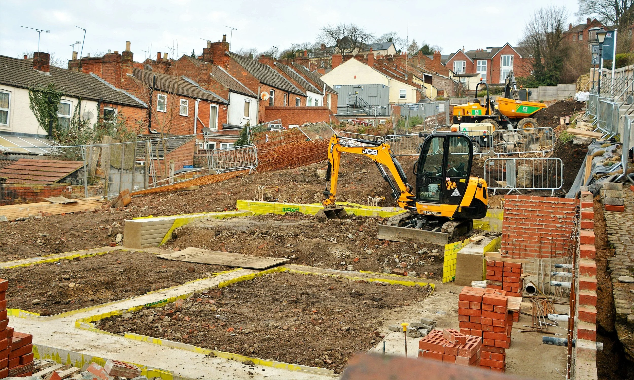 Constuction work begins on Bailgate Mount. This land had previously been the site of terraced housing demolished in the 1960's as part of the slum clearances. 