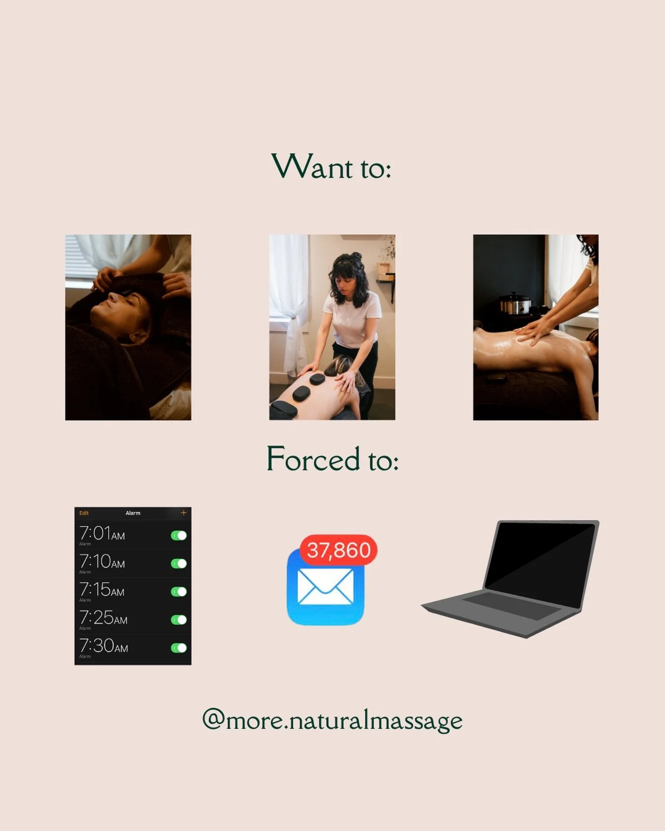 POV: You want peace, quiet, warm oils and zero responsibilities&hellip; 🤭✨ 
But life said: alarms at 7:01, 7:10, 7:15&hellip; 37,860 emails&hellip; and &ldquo;just one quick task&rdquo; on the laptop. 😅💻

If your nervous system is tired of being s