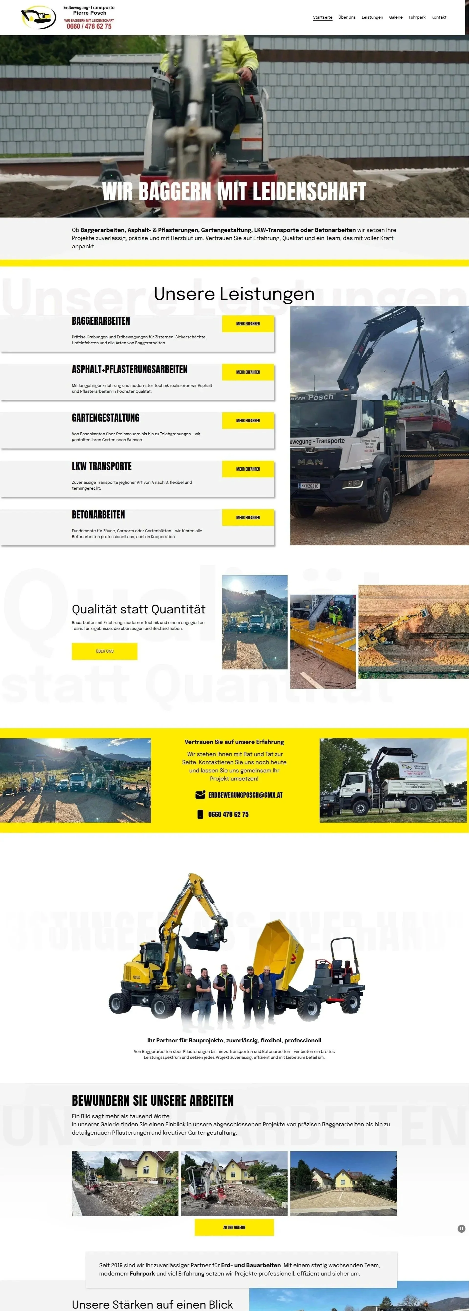 Pierre Posch Website Design, Dartesllung modernes Web Design