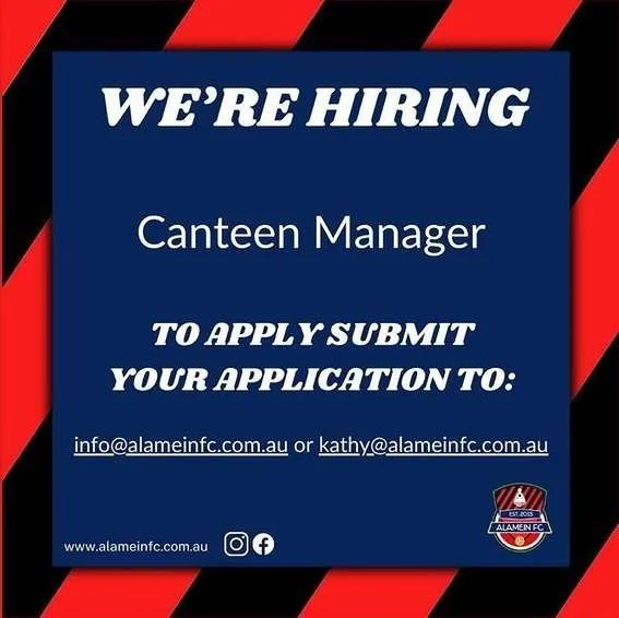 Position Vacant – Canteen Manager 2025