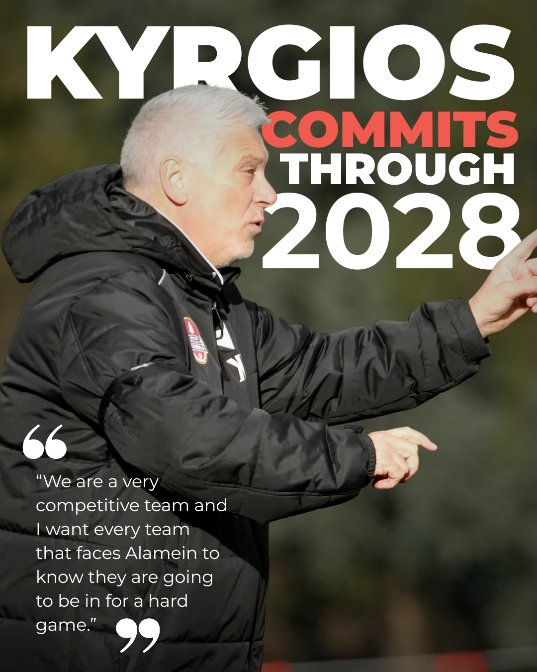 Kyrgios commits to Alamein through 2028