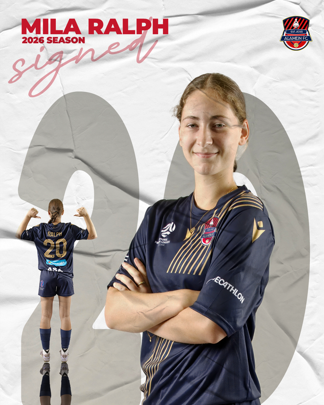 Mila joined Alamein as an Under 12 player and now steps into the senior squad as one of the club’s most exciting pathway success stories. Progressing through the junior and NPL programs, she has grown into the senior environment while still one of th