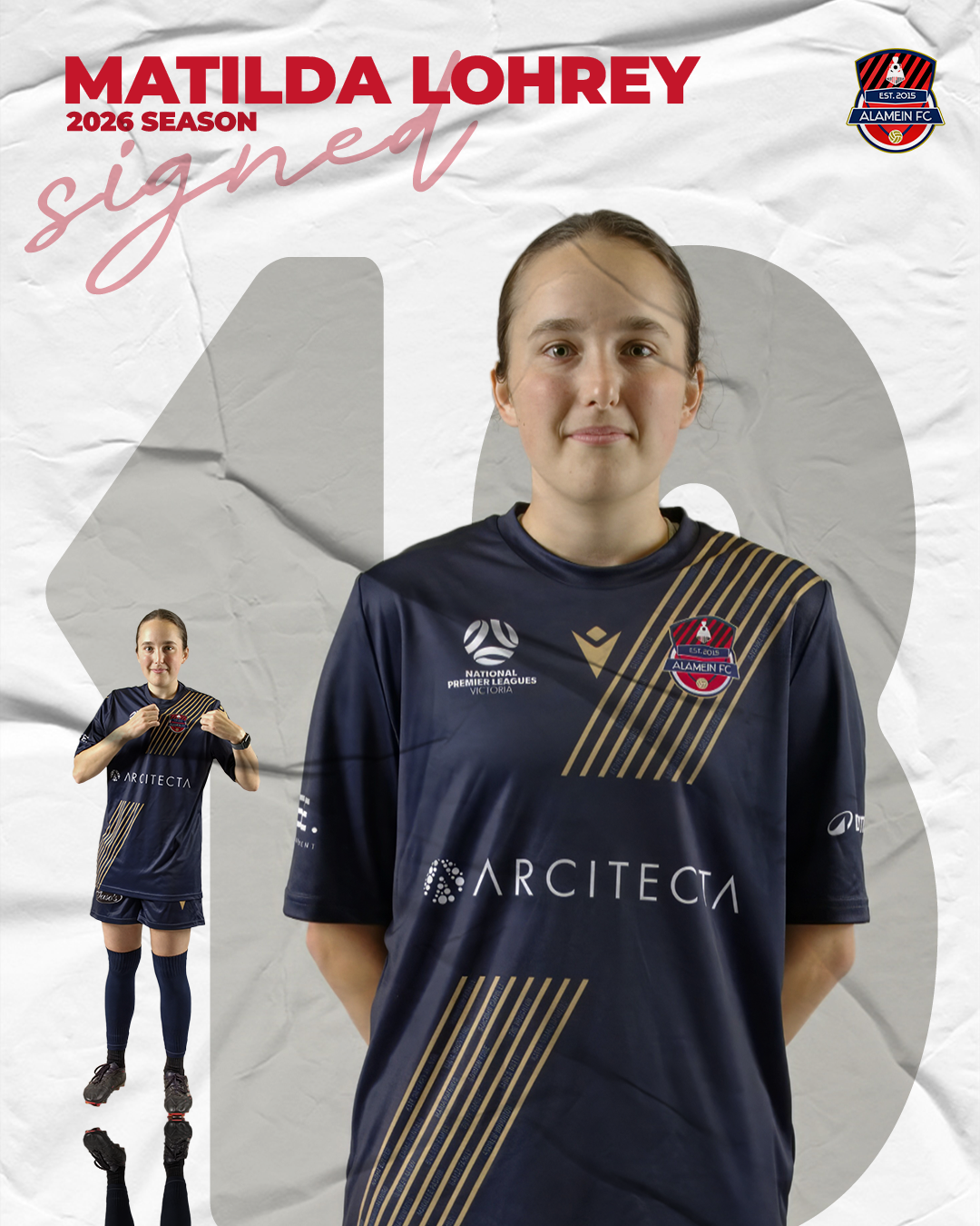A long-standing member of the Alamein senior squad, Matilda brings consistency and reliability to the team’s defensive group. Having spent multiple seasons at the club, she understands the standards and culture that define Alamein football.
Matilda’s