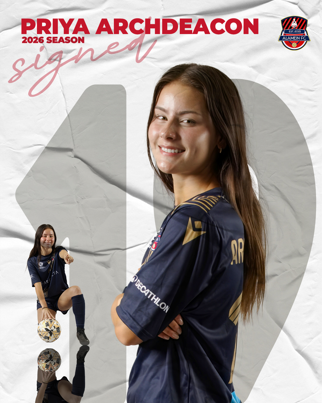 Priya returns to the senior squad in 2026 after a strong season with Alamein last year, where she scored five goals. One of the younger players in the group, she brings maturity, speed, and focus on the ball to the squad.
The club looks forward to se