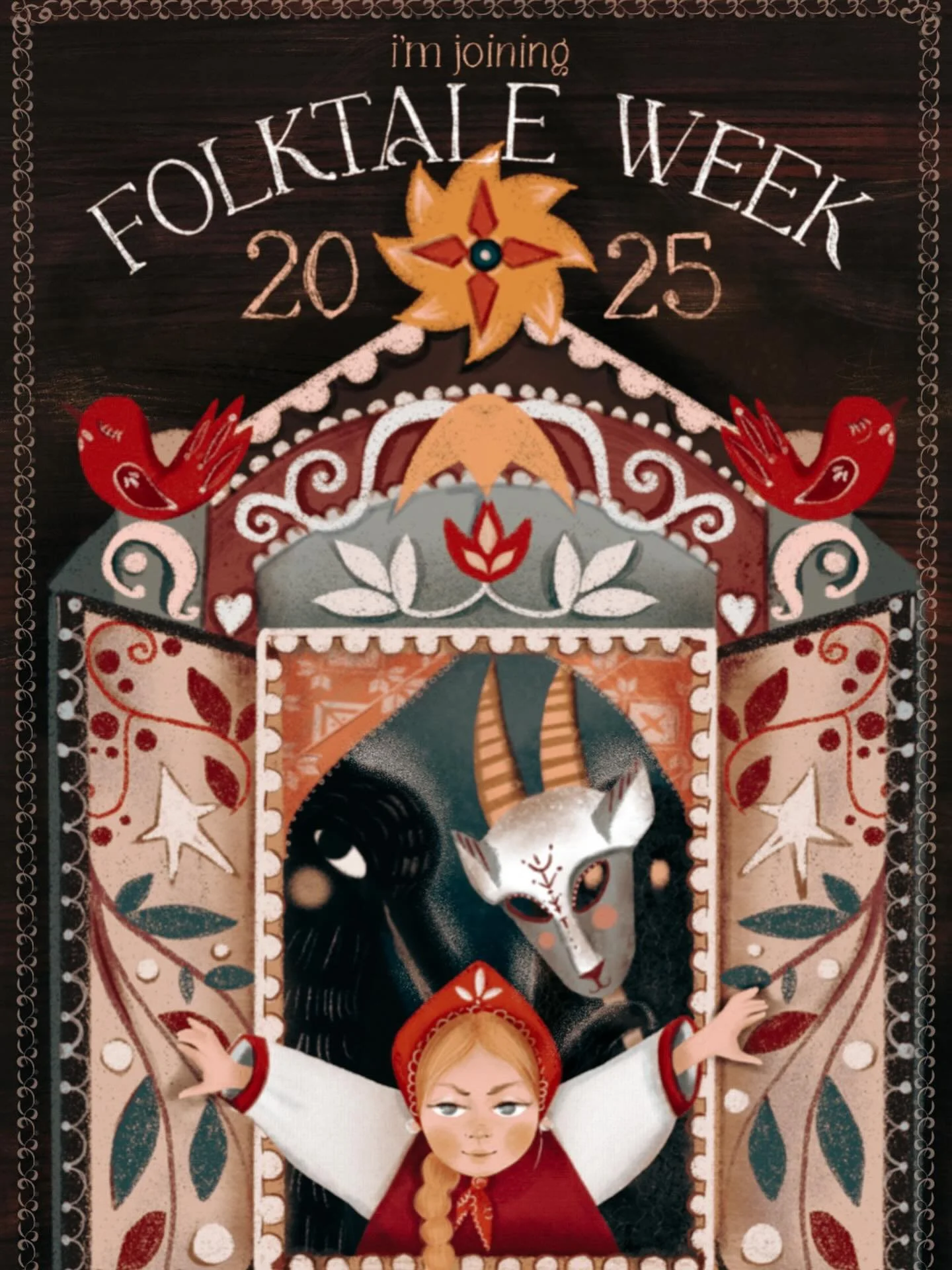 Guess what 😁
First time in years, I&rsquo;m joining #folktaleweek #folktaleweek2025 🖤🤎🧡

Big thanks to the hosts ❤️
@debrastyer 
@louve.draws 
@matejalukezic 

See you all soon!