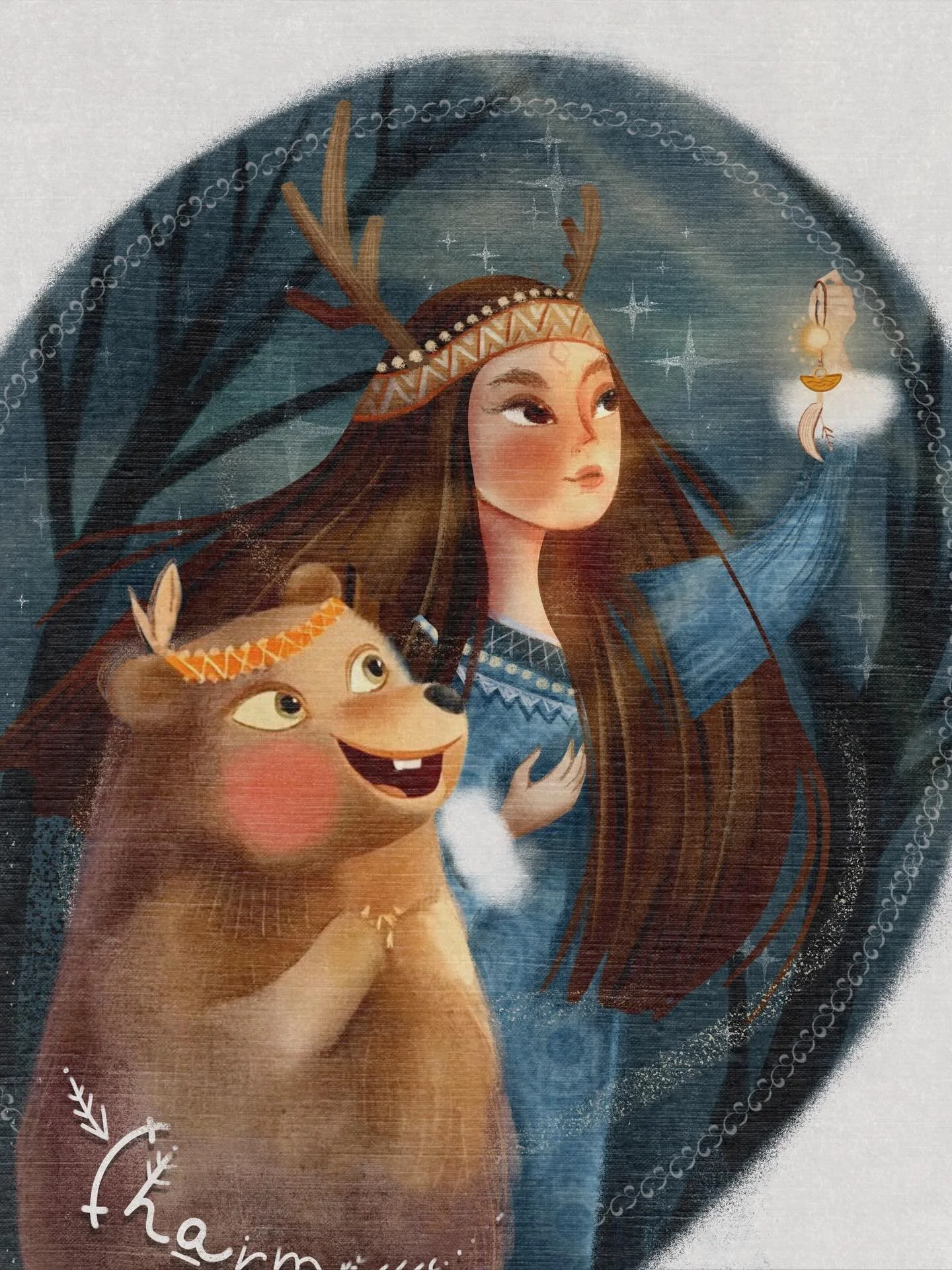 Day 5 - CHARM of @folktaleweek
Goodness have I pushed myself this year.
But I feel it&rsquo;s the right thing to be doing now.
This bear 😸 funny how feeling lowest of low right now, I come up with characters like this.
It&rsquo;s important to keep y