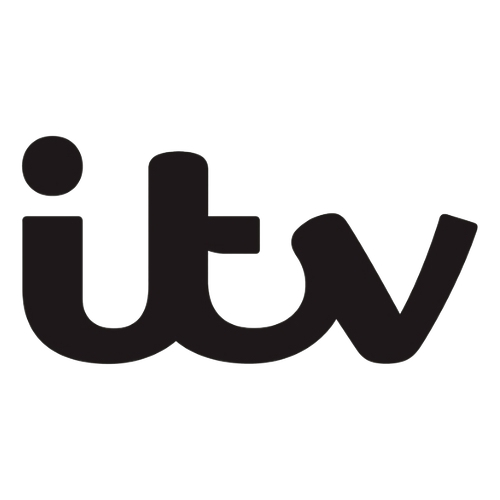 ITV logo in black on a white background.