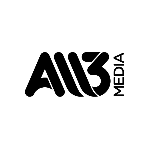 Logo for AIS Media, featuring stylized text and a network icon.