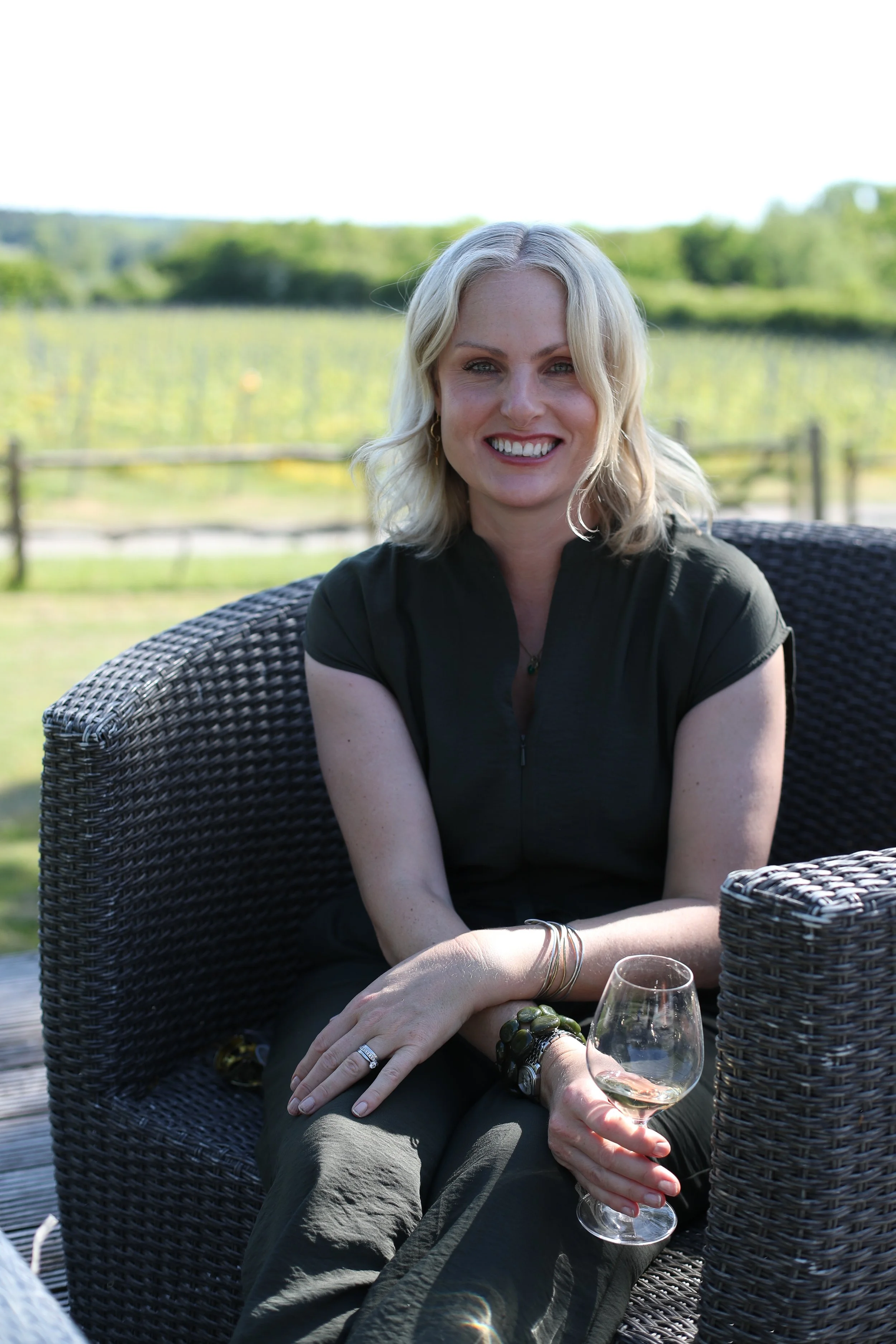 Sara Chisholm, founder of Curated Vines Sussex wine experiences