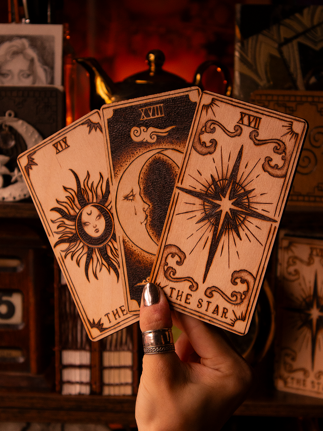 Woodburned Tarot Cards ✧
