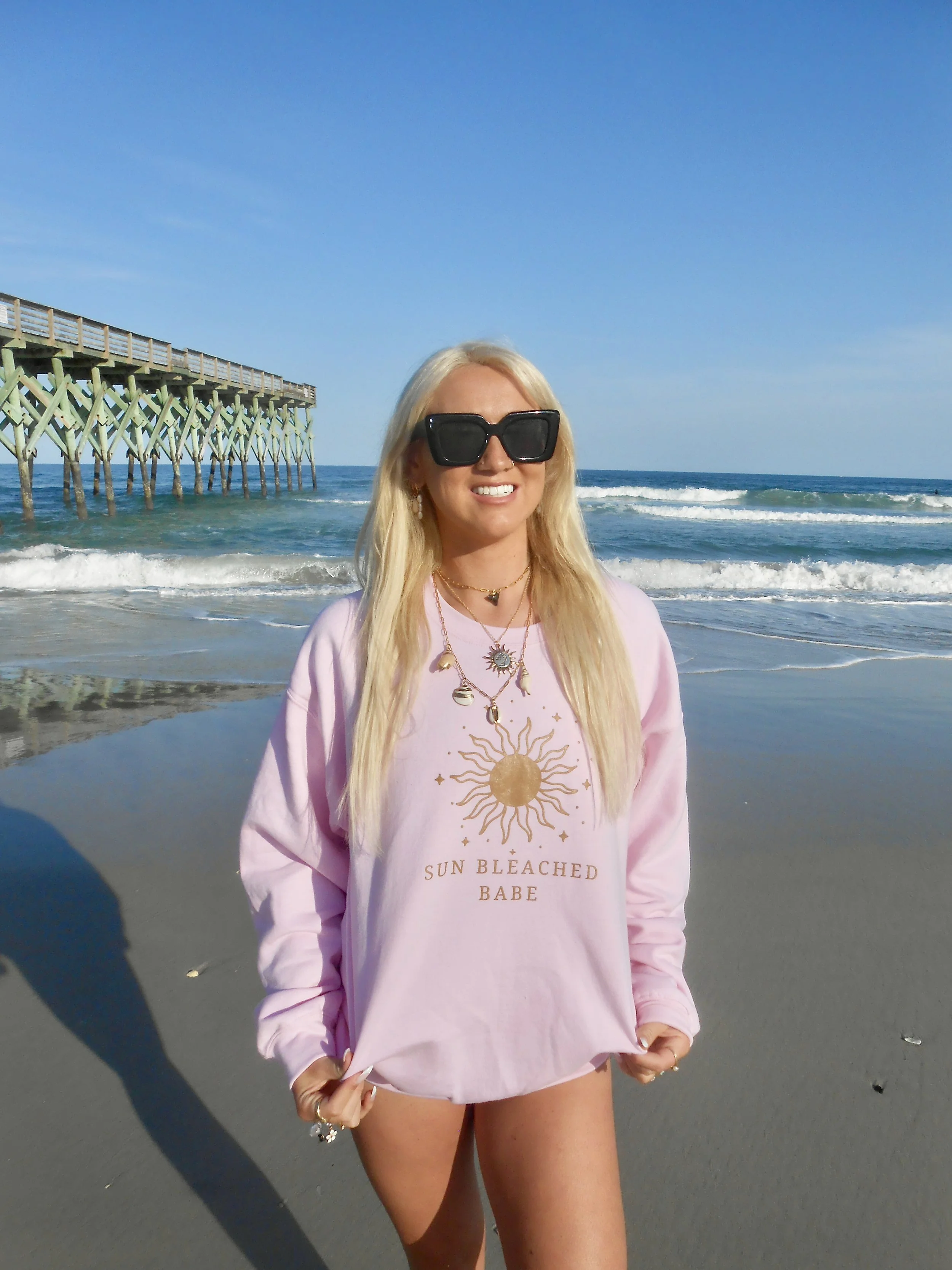 Sun Bleached Babe Crew Gold