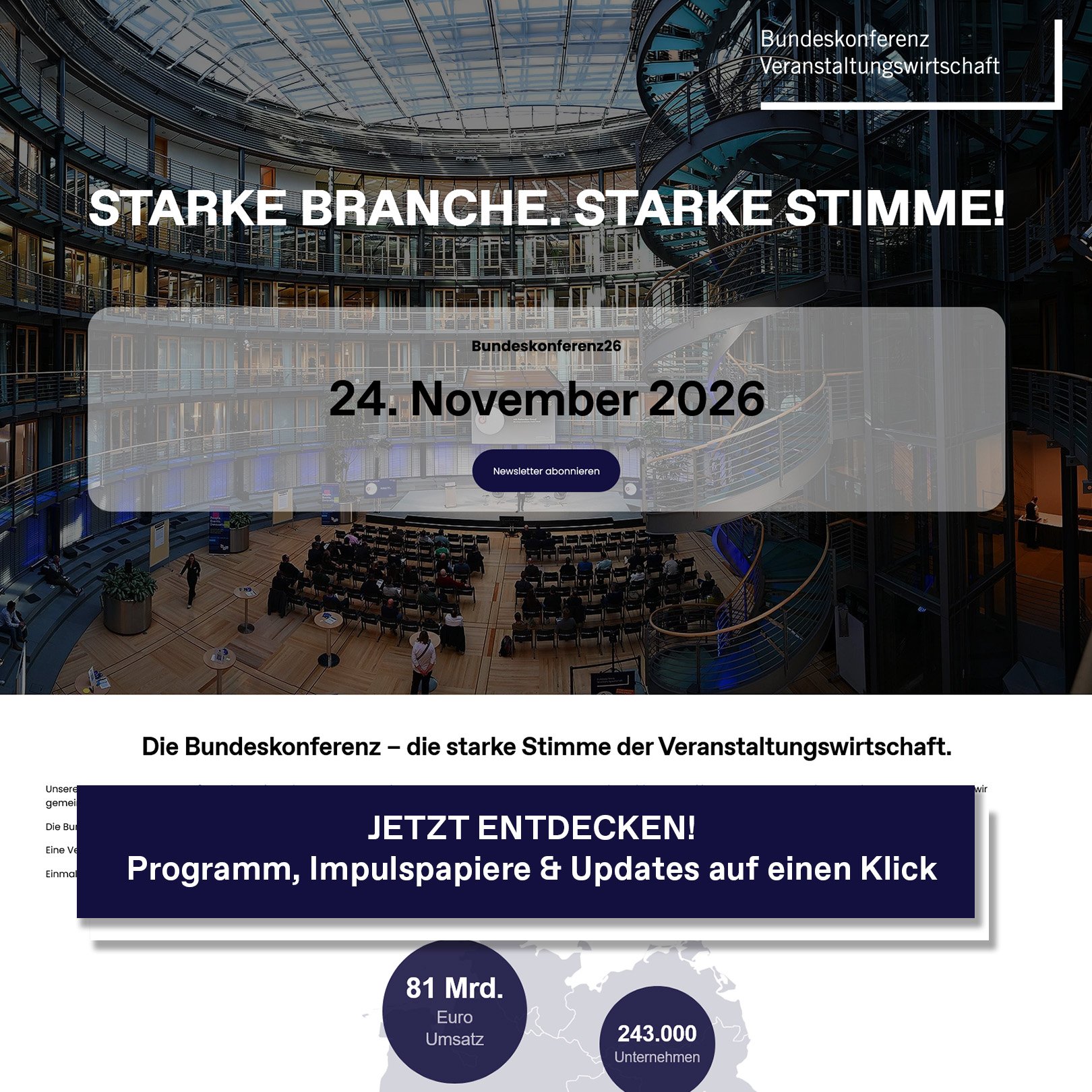 Die neue Webseite der Bundeskonferenz Veranstaltungswirtschaft ist live!