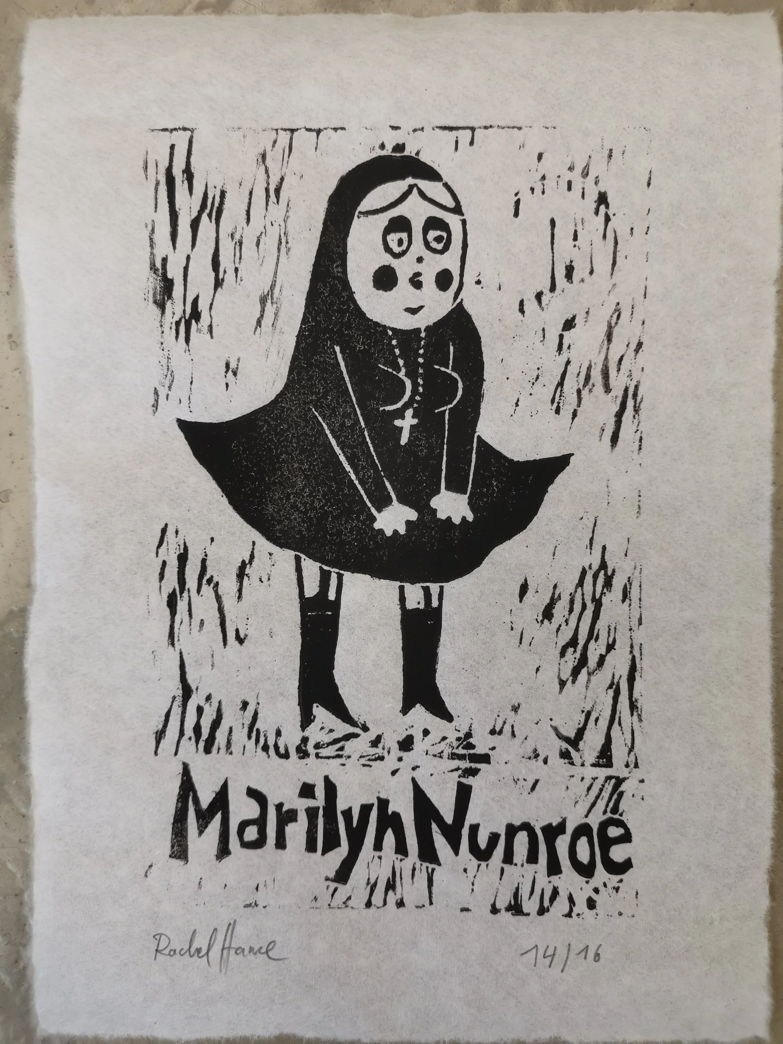 Marilyn Nunroe Linolschnitt