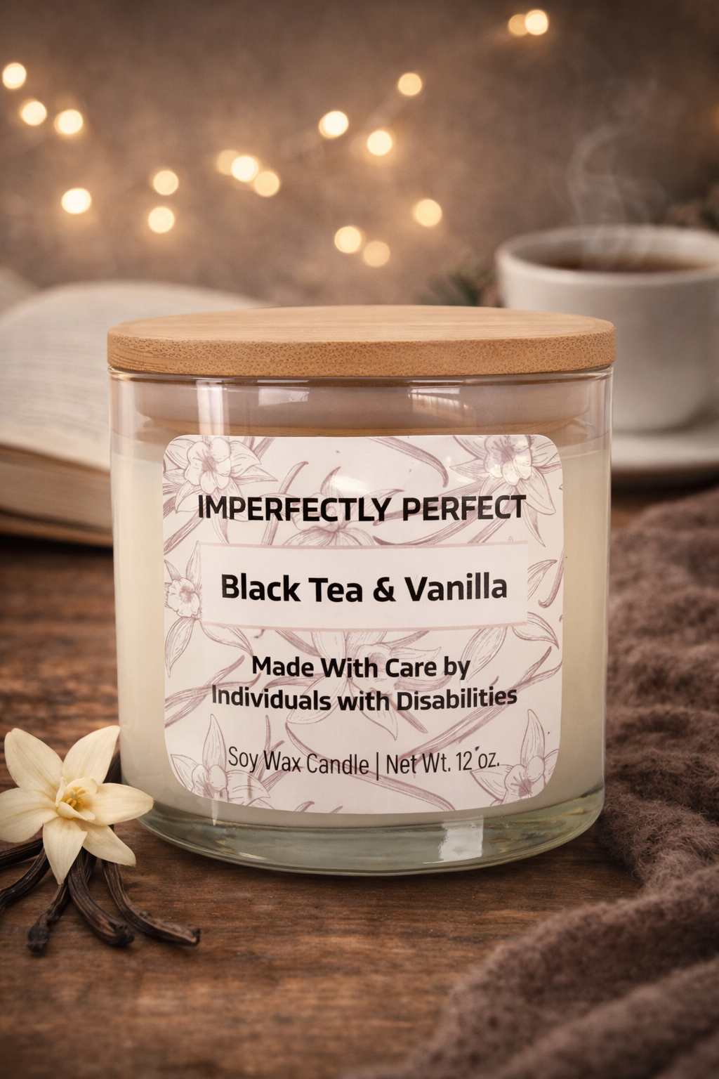 Black Tea and Vanilla Wickless Candle