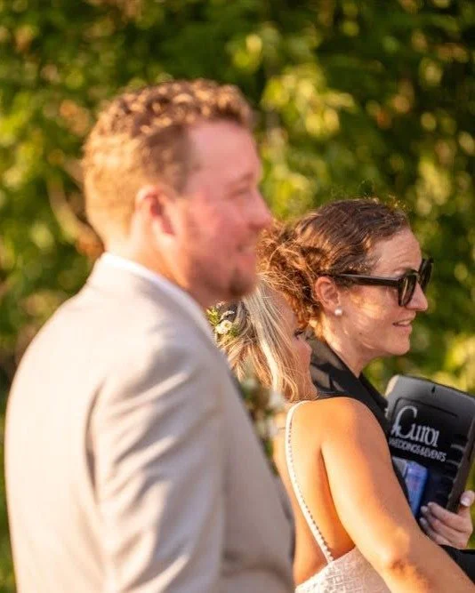 Most of the time, I&rsquo;m not in the photos.
I&rsquo;m just somewhere in the background, where's waldo style, fixing a detail, calming a timeline, wrangling a boutonni&egrave;re, or quietly making sure everyone has water before the ceremony starts.