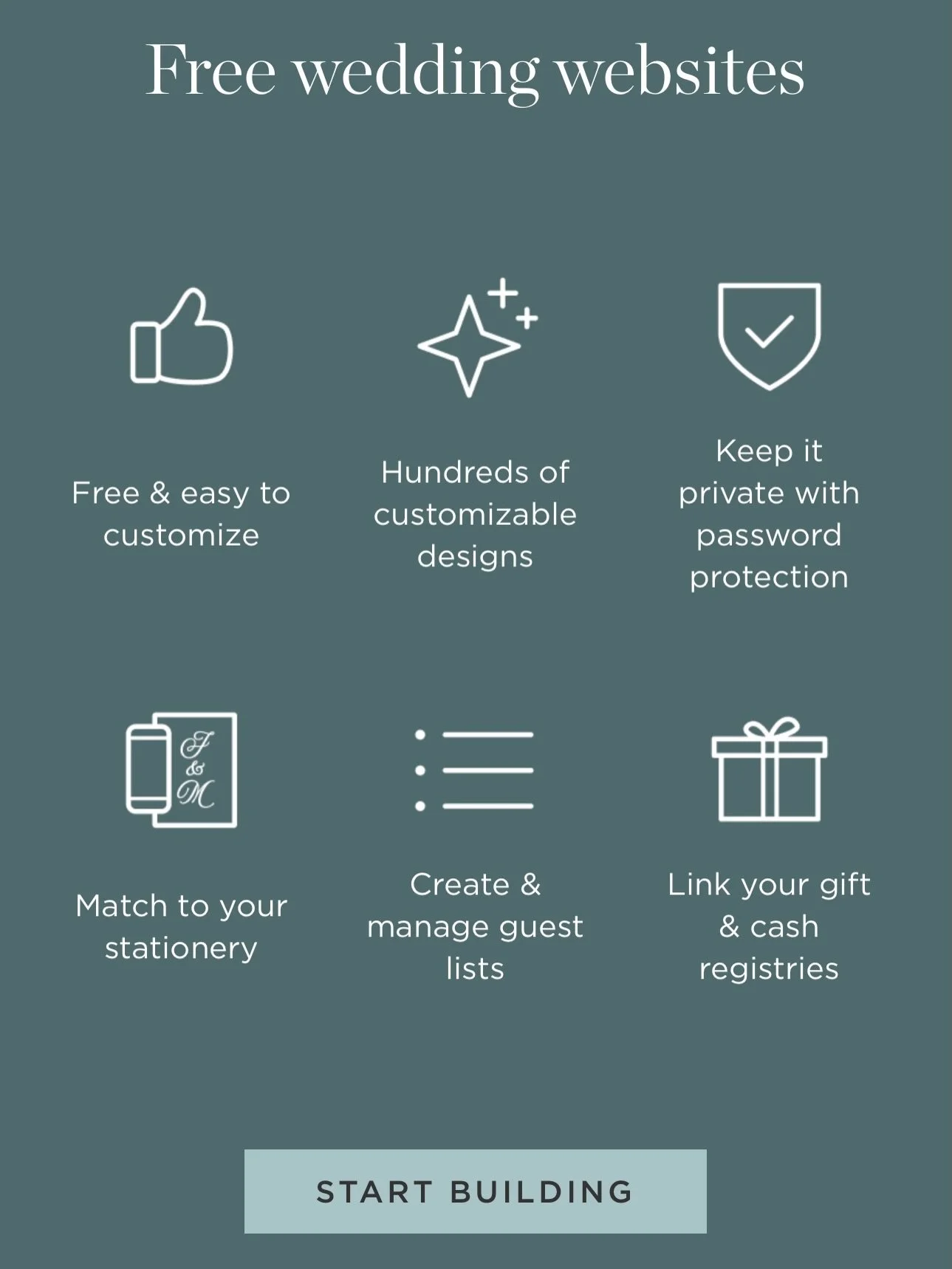 Your wedding website does not need to fully capture your personalities, your love story, or every thoughtful decision you&rsquo;ve made.

Its job is to help your guests.

Most guests visit your wedding website for very specific reasons:
&bull; Where 