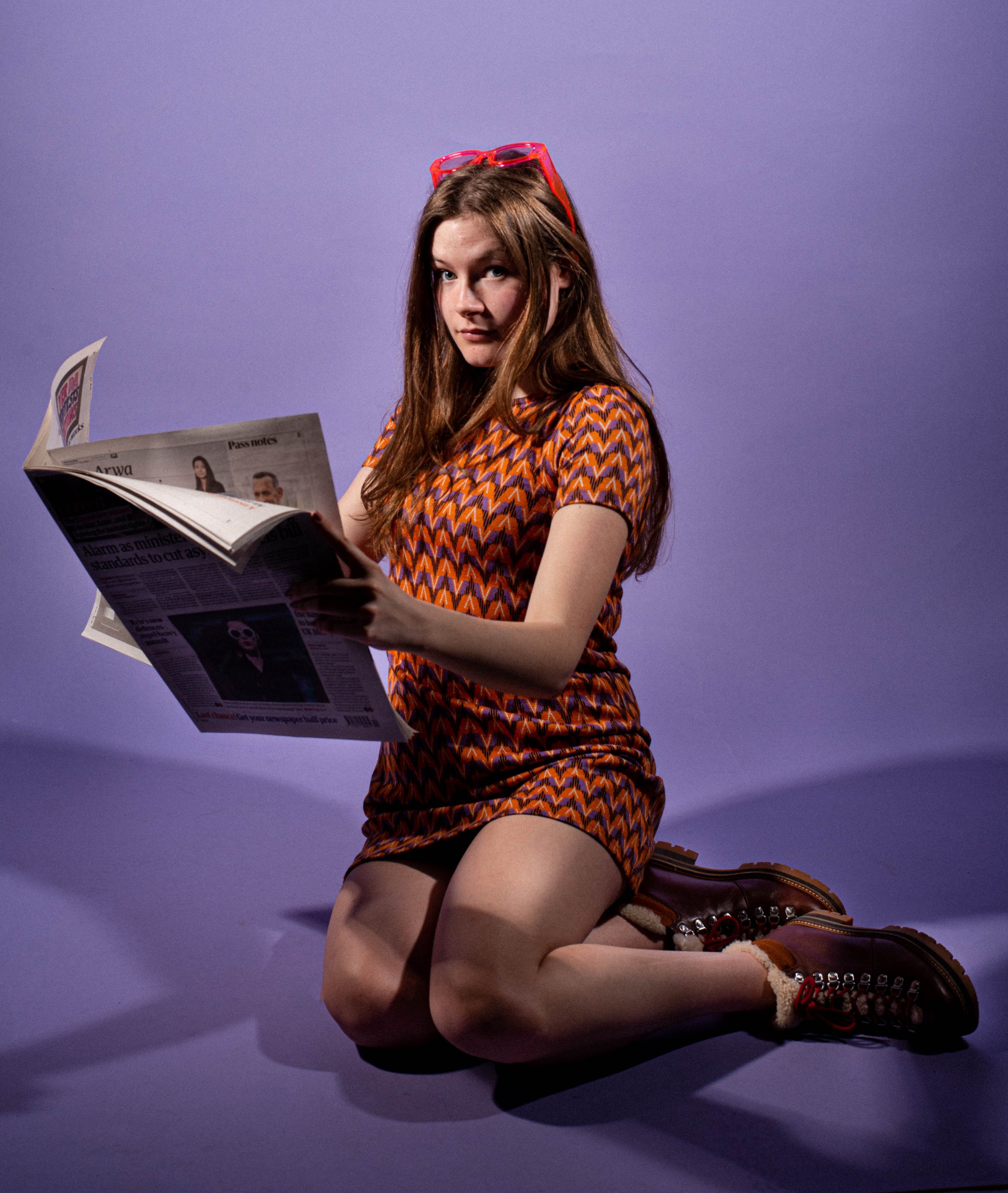 80's retro fashion taken within a studio setting