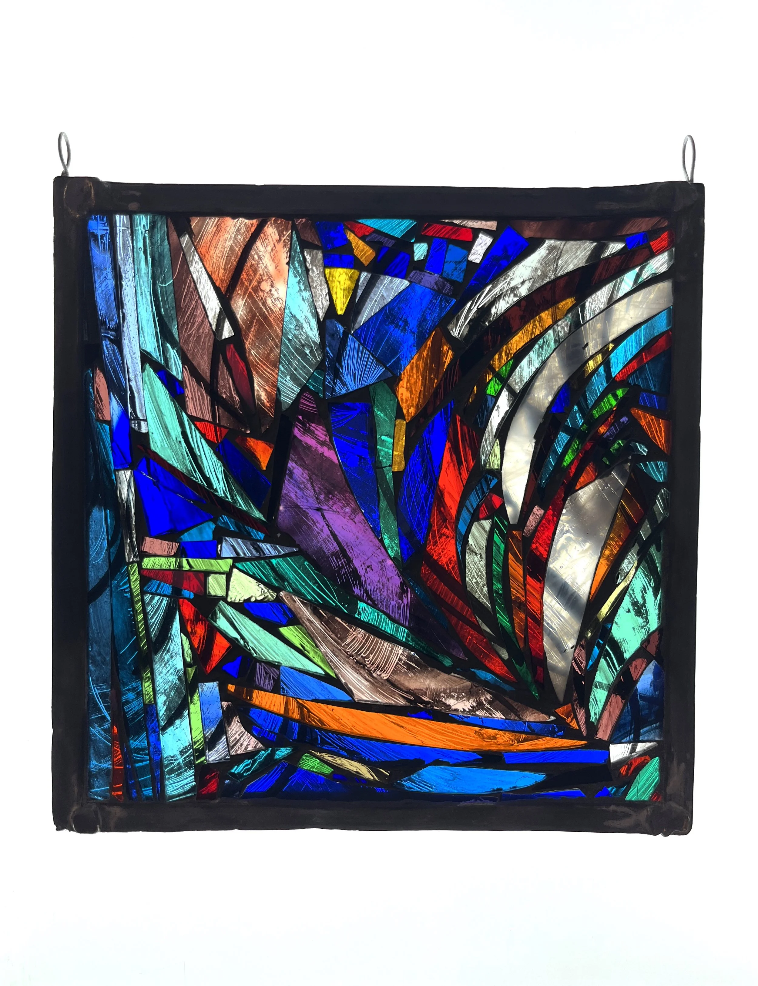 Untitled, 2025, Stained Glass (Leaded), 21 x 21cm, in private collection