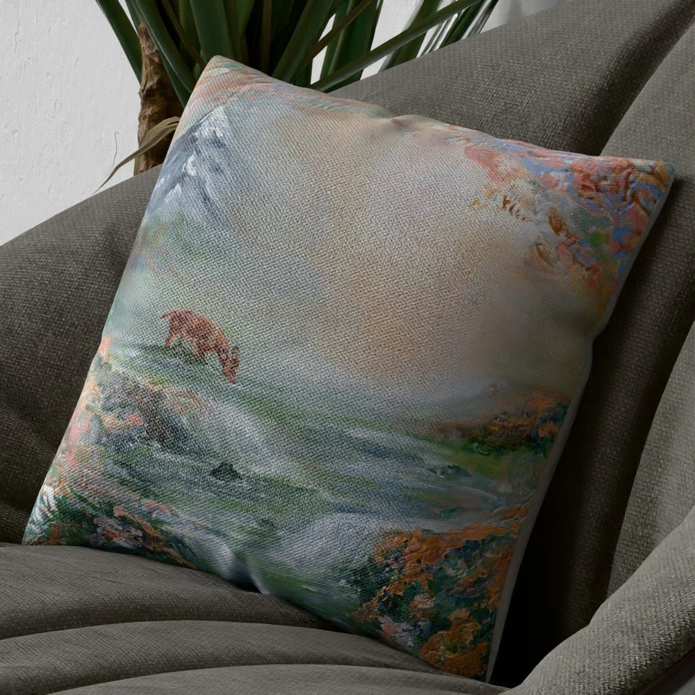 Canvas cushions - single-sided, fibre, canvas, CloseUp.jpg