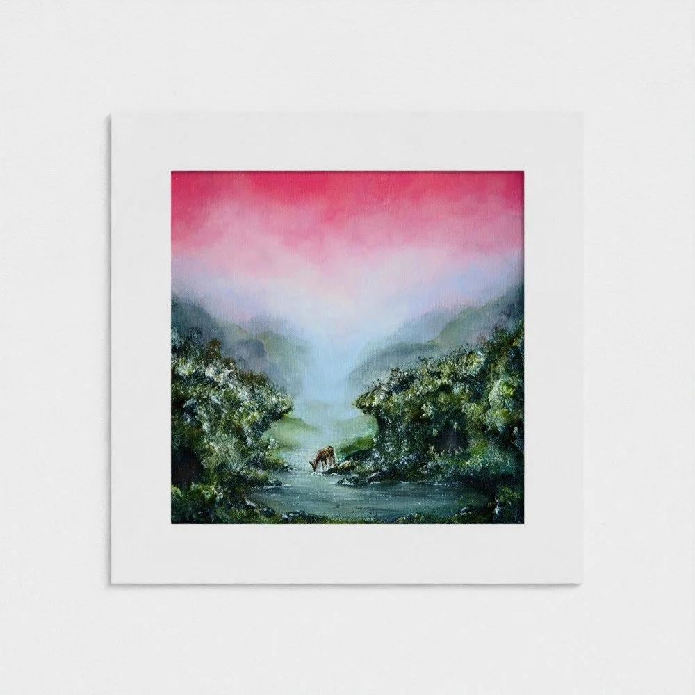 Red Sky at Night 12x12 - Mounted Print