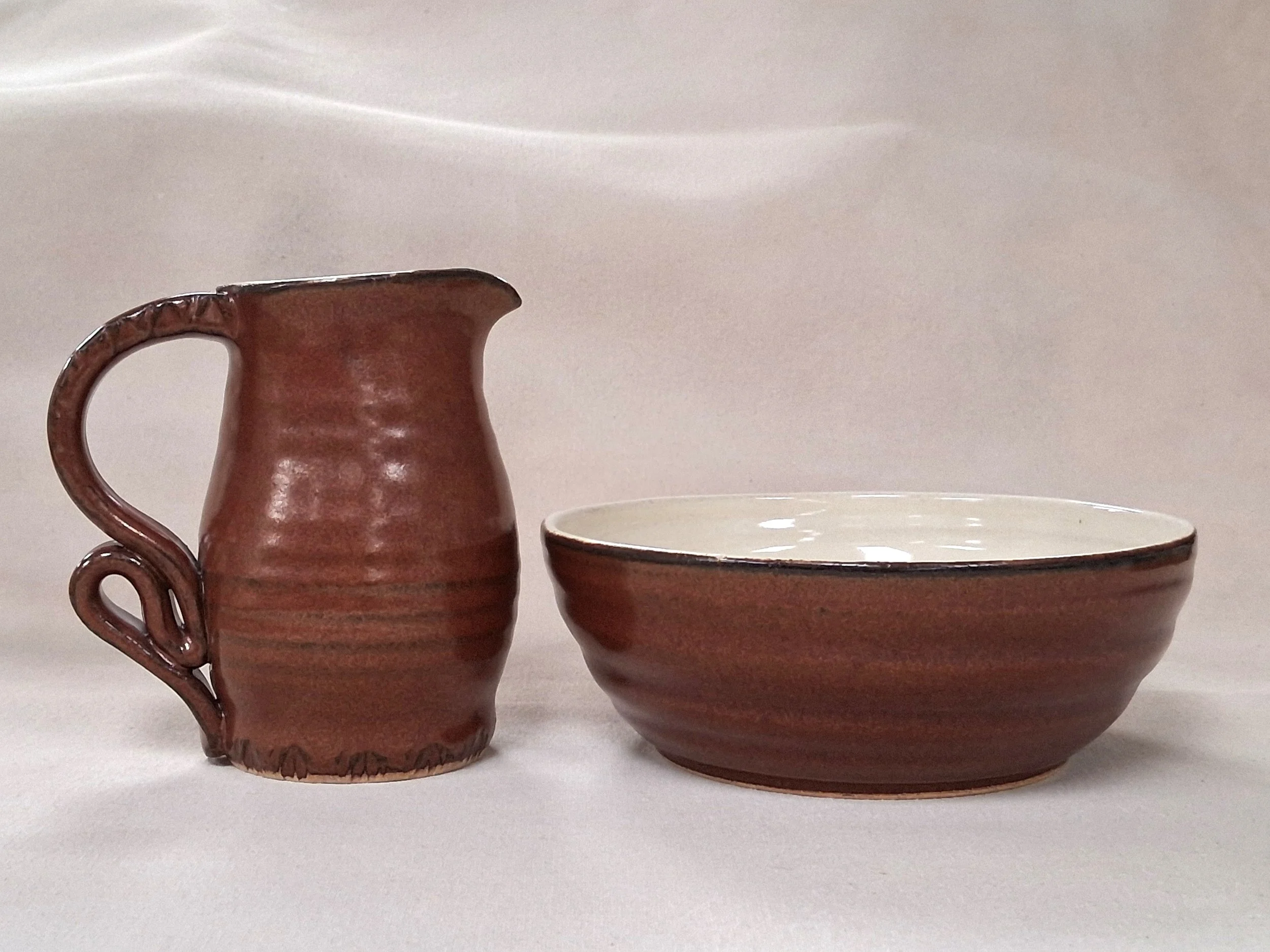 Ceramic Bowl & Pitcher by Brigitte Fiorille
