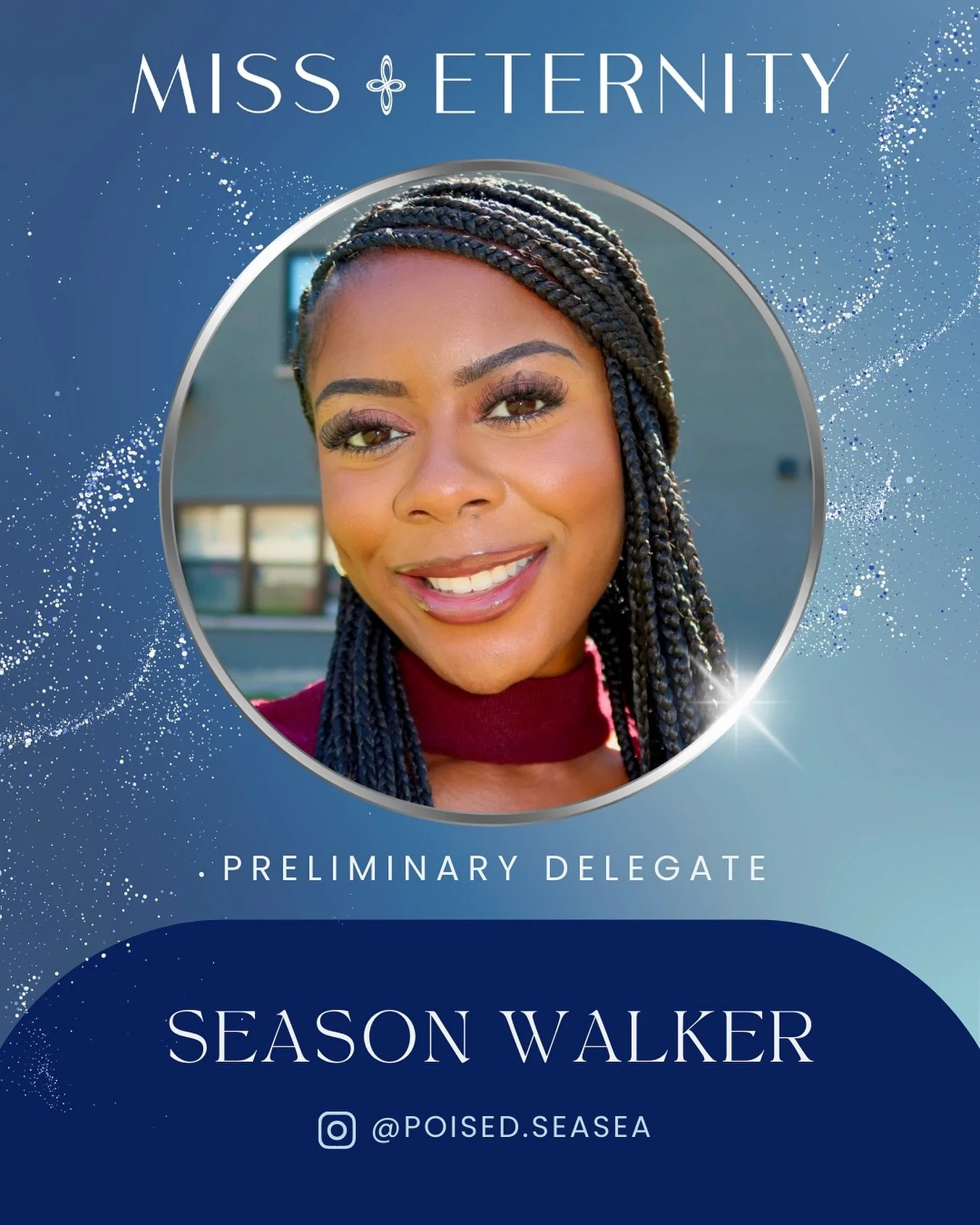 CONGRATULATIONS to Season on becoming one of our Preliminary Delegates for Miss Eternity 2026! ✨

We&rsquo;re excited to introduce Season (@poised.seasea) &mdash; an intelligent and inspiring woman &mdash; to the Miss Eternity sisterhood! 💙

Fun Fac