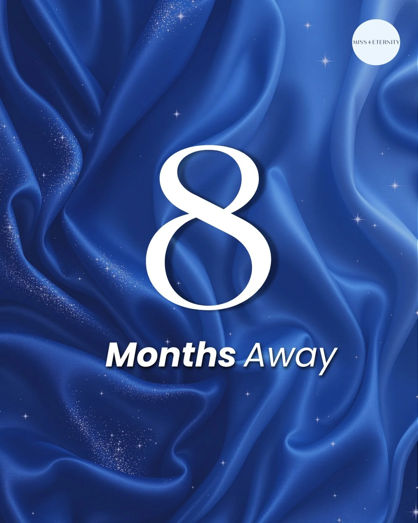 ONLY 8 MONTHS AWAY from Miss Eternity 2026 ✨

Not a competition, but a celebration. 🎊
Not just a pageant but a platform of purpose. 💙
Miss Eternity is more than a &ldquo;titleholder&rdquo; but she is an ambassador for Christ. 👑

I&rsquo;m so excit