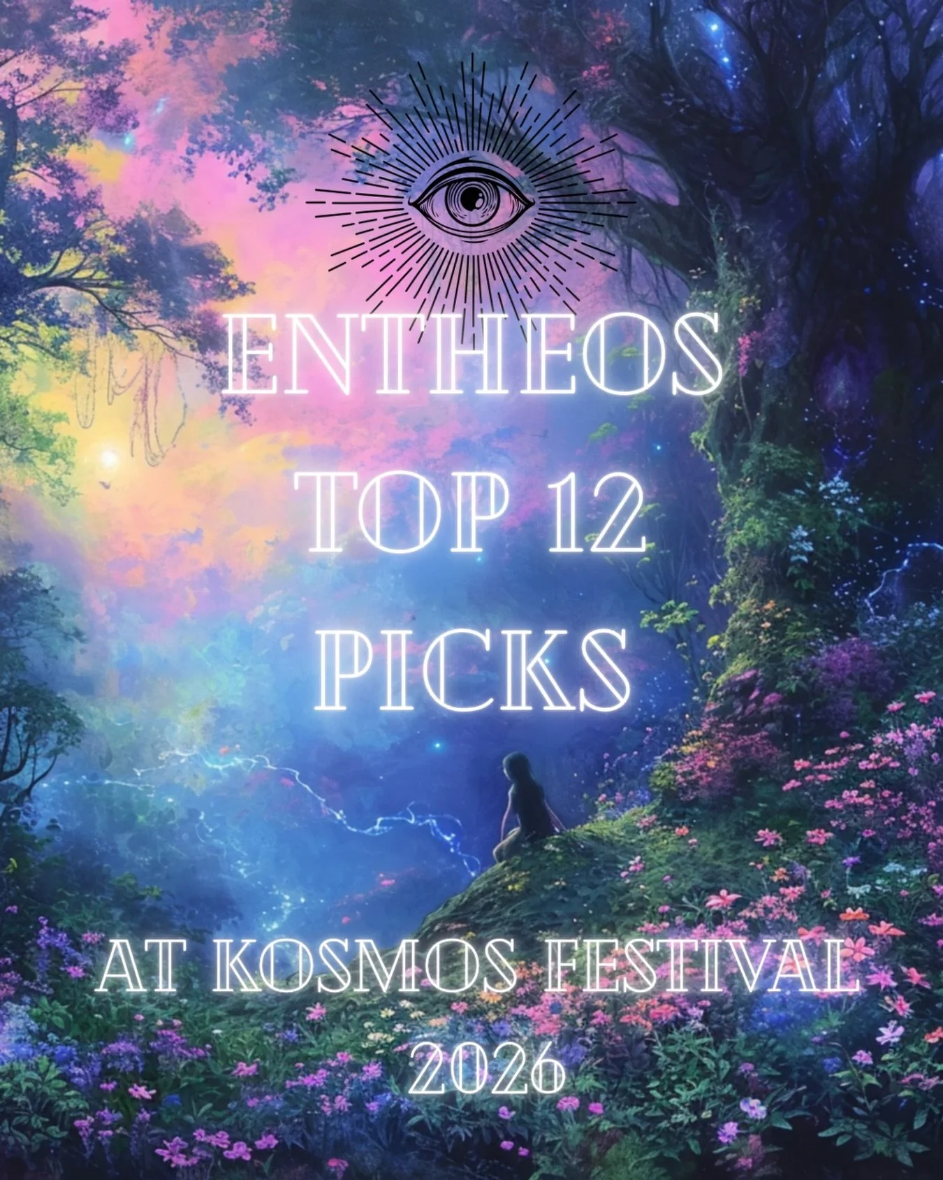 🦄 ENTHEOS TOP 12 PICKS @kosmos_festival 2026 🦄

With so many inspiring workshops, artists and dancefloors and things to explore, choosing where to be is part of the magic ✨ 
These are some of the experiences our Entheos crew is especially looking f