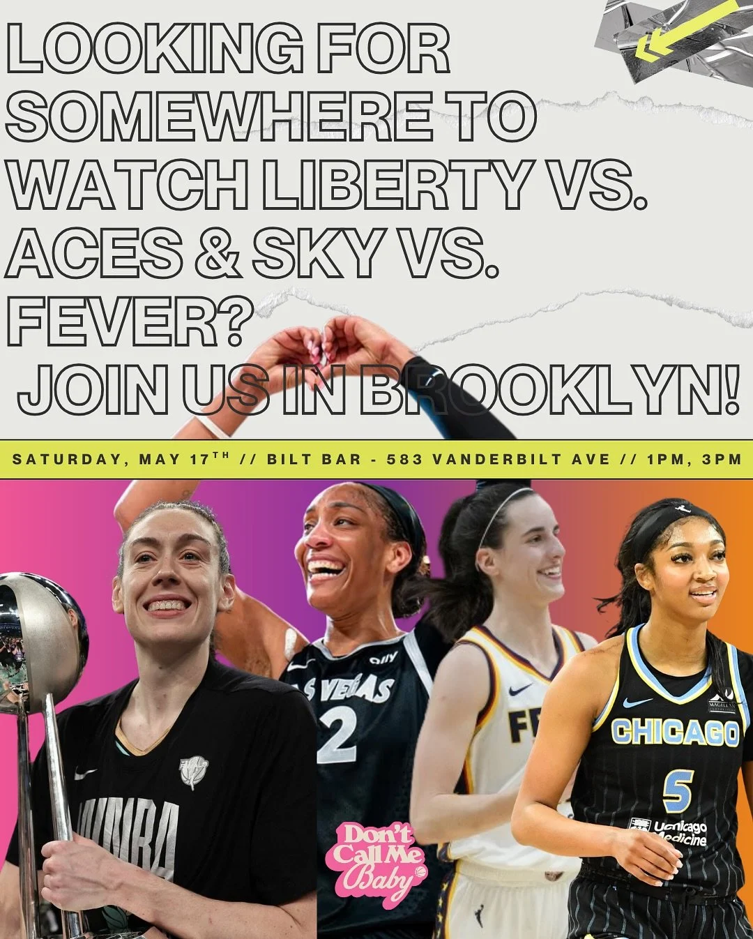 The @WNBA is back and we&rsquo;re off to an iconic start!! Saturday kicks off with CHAMPIONS aka the @nyliberty getting their very first ring and celebrating right before facing the @lvaces ! 🥳🗽

Then right after its icon vs. icon &mdash; I mean, A