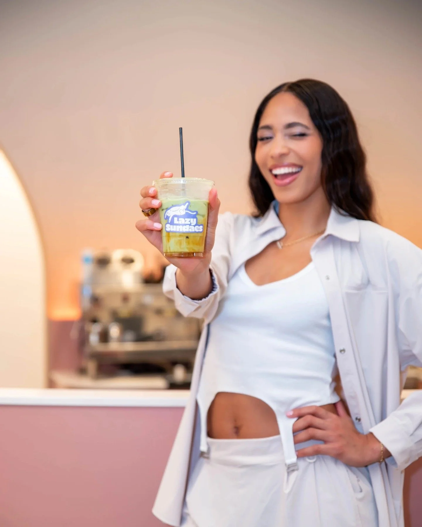 Did y'all know @omg_itsizzyb has her own signature drink? Head on down to @lazysundaes to try the banana-flavored matcha drink made with oat milk, caramel, electrolytes and collagen.

📸: lazysundaes

#matcha #foodies #foodiesofinstagram #matchalover