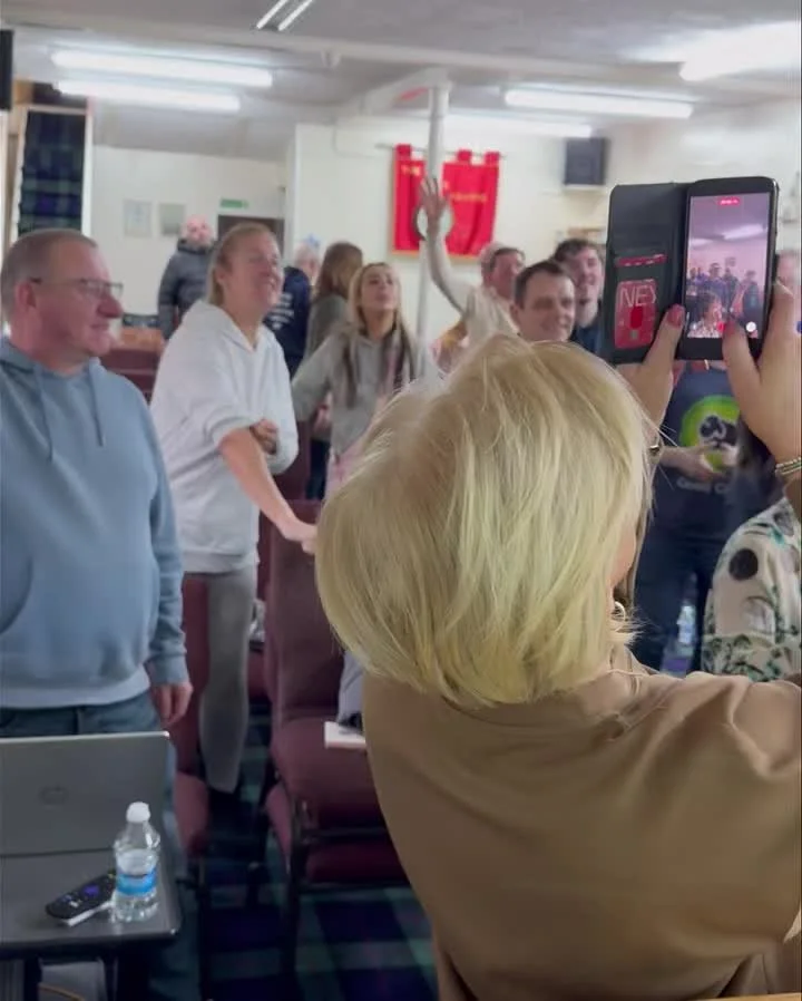 Trish and I celebrated the end of our month long Gospel tour and my 71st birthday yesterday with over 70 addicts in Christian recovery. What a month it has been, so many salvations, lives transformed, miracles and above all we were honoured to have G